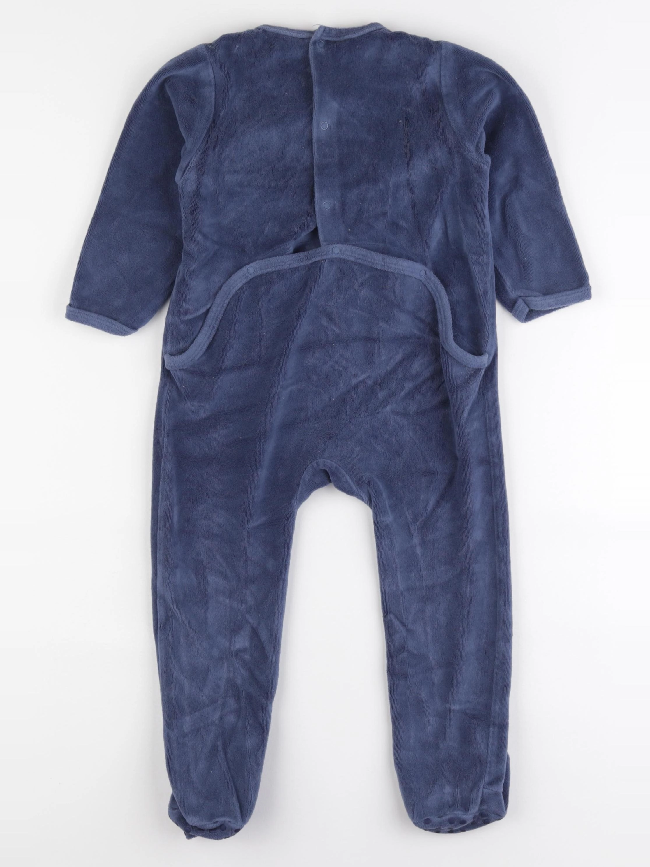 Vertbaudet - pyjama velours bleu - 3 ans