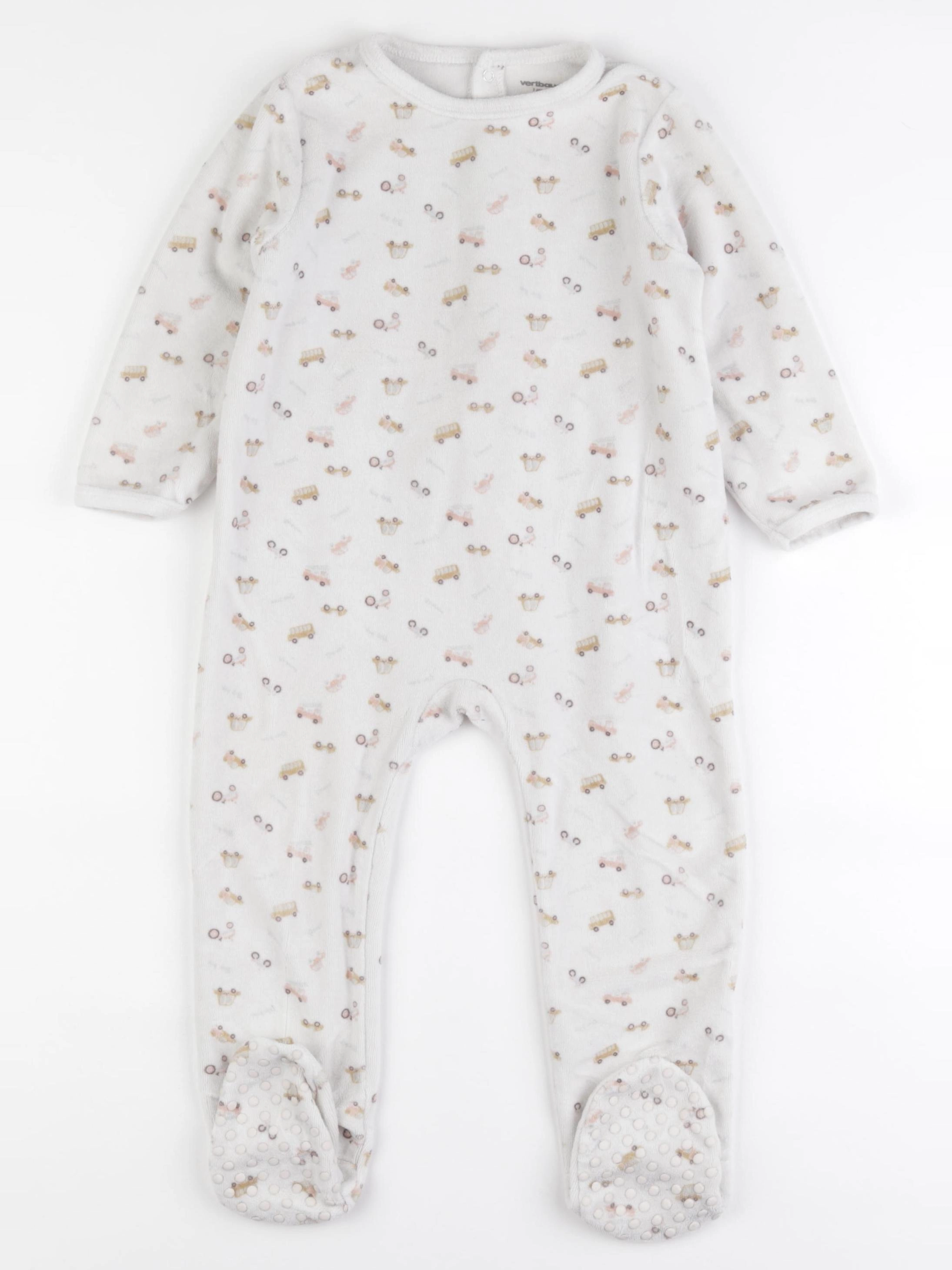 Vertbaudet - pyjama velours beige - 3 ans