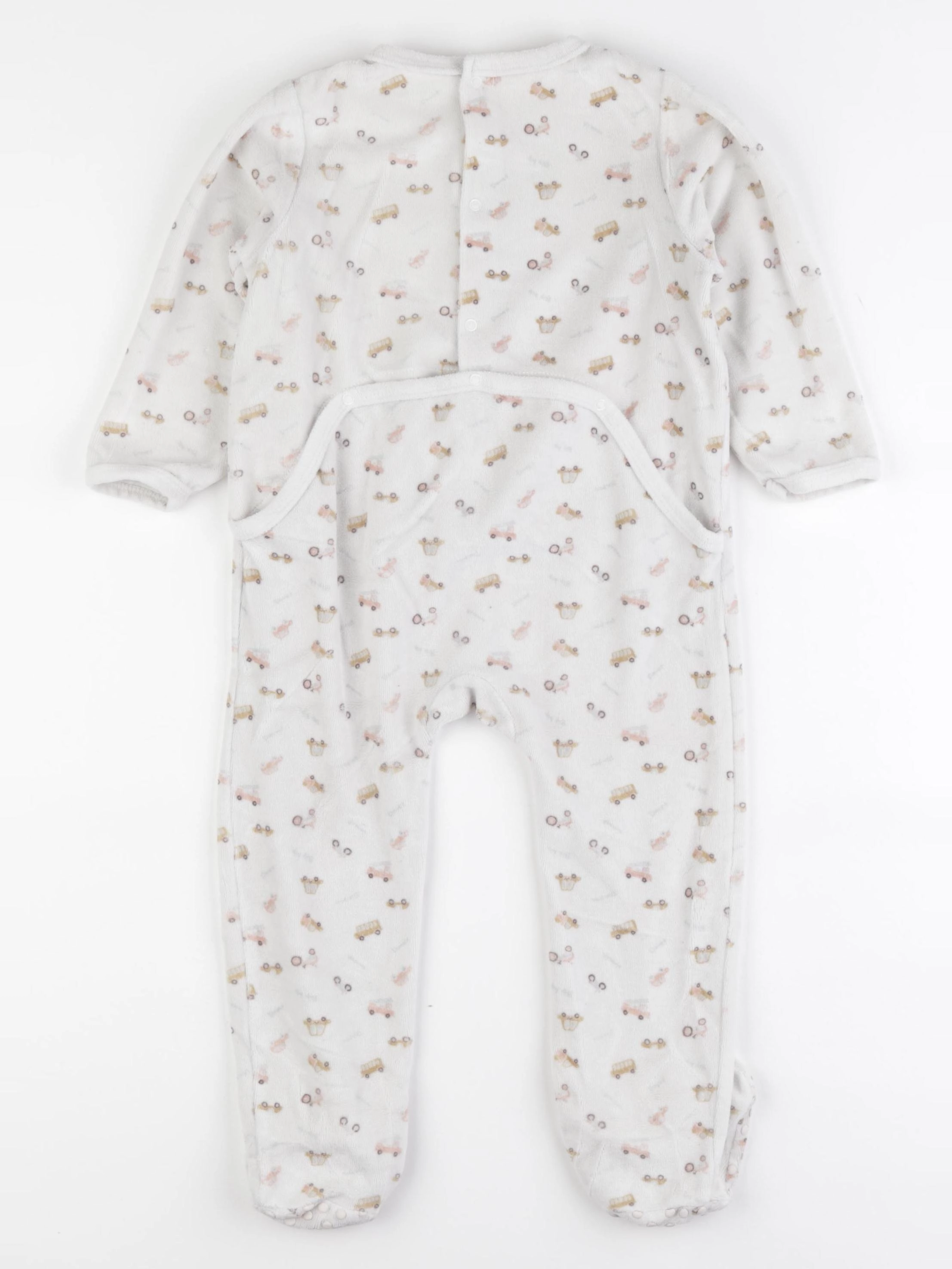 Vertbaudet - pyjama velours beige - 3 ans