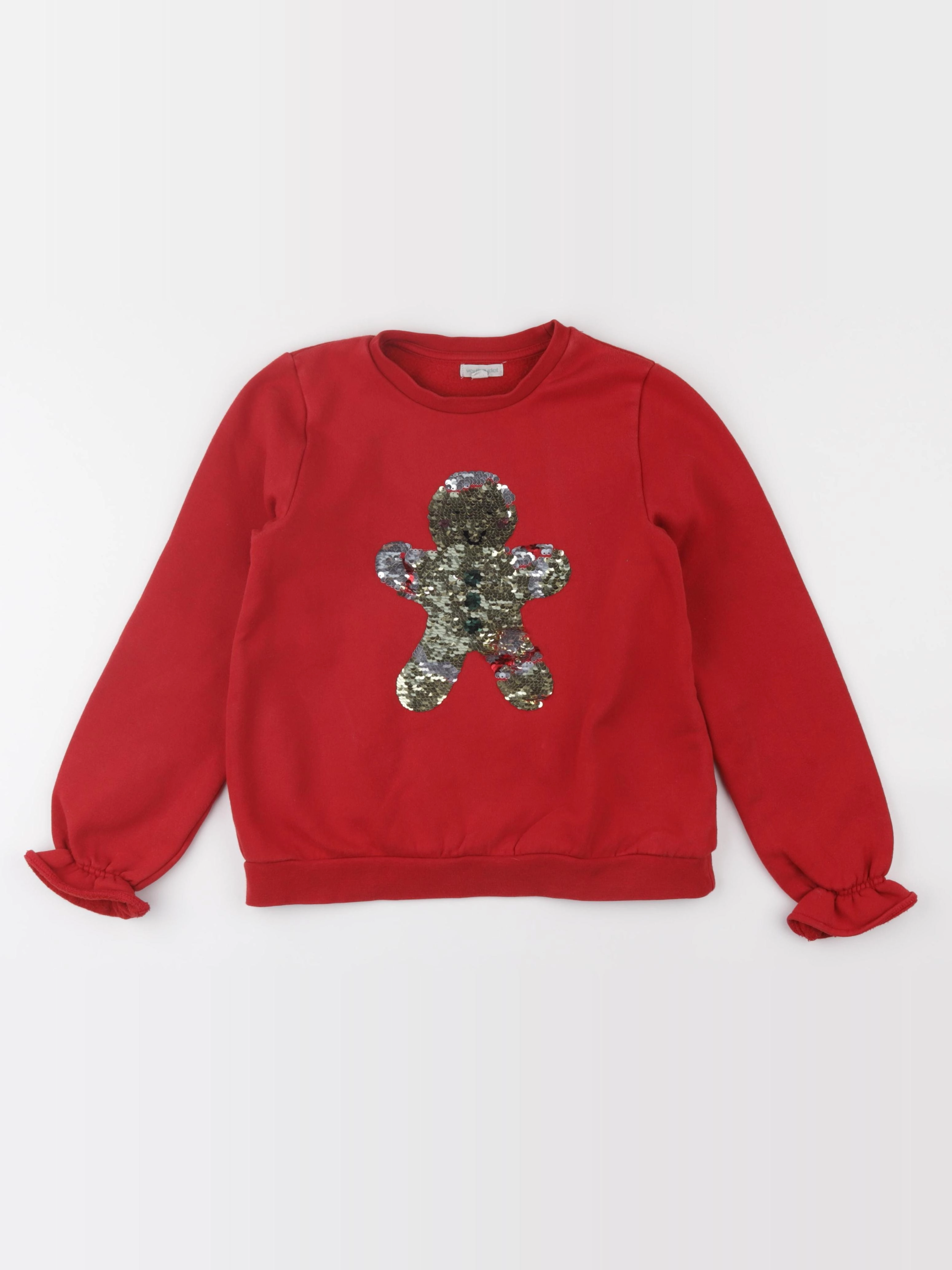 Vertbaudet - sweat rouge - 10 ans