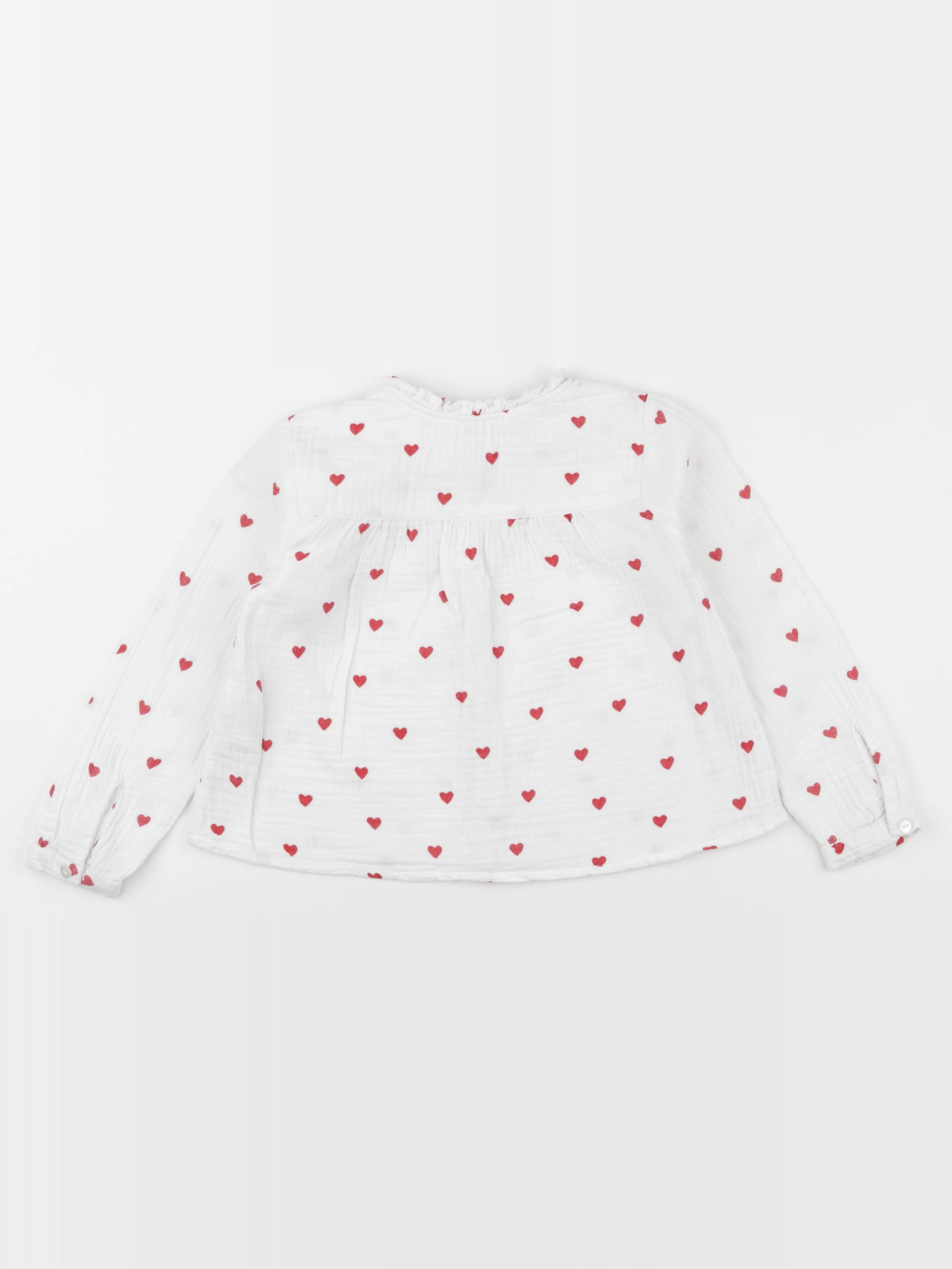 Vertbaudet - blouse rouge - 4 ans