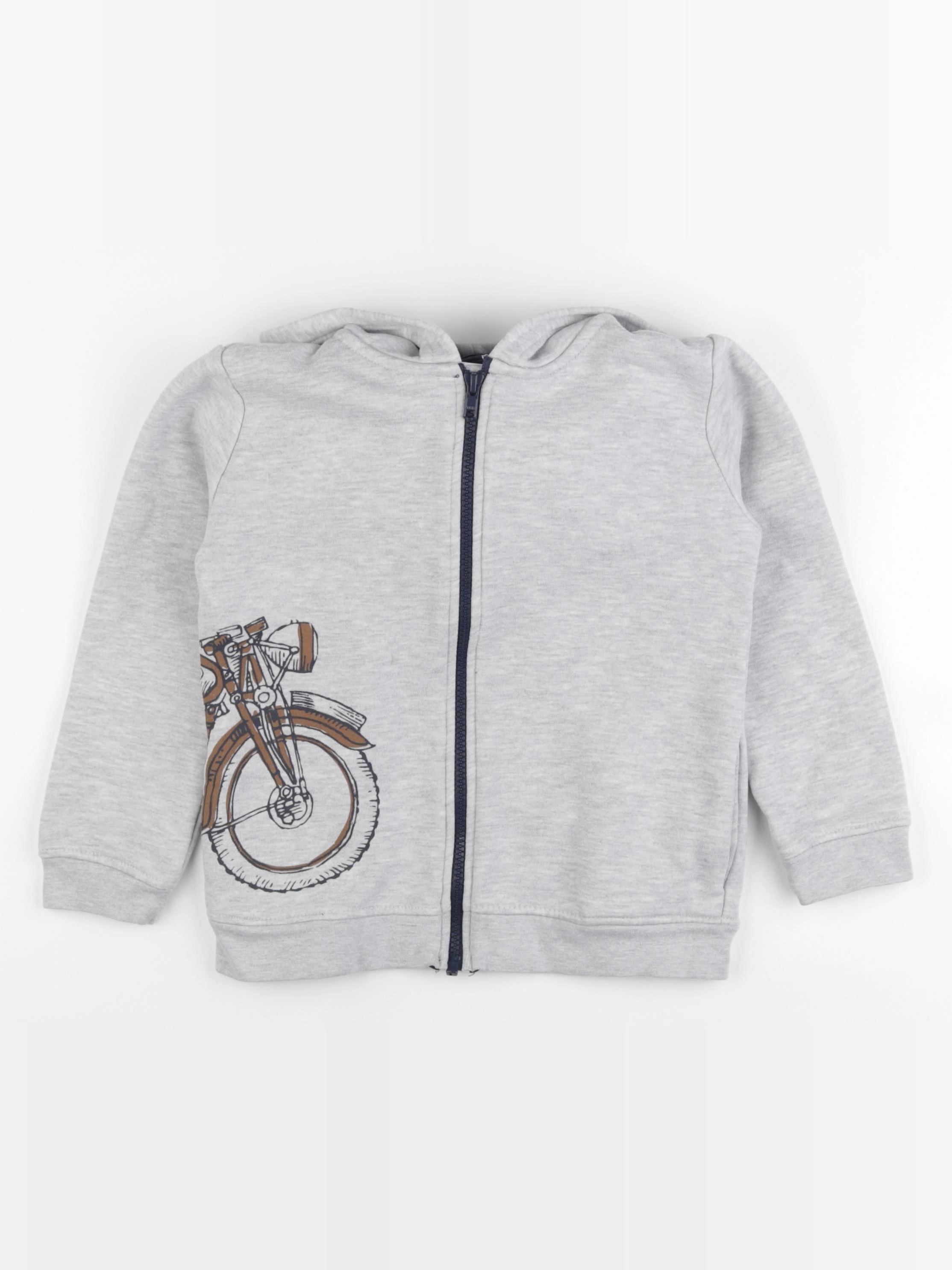 Monoprix - sweat imprimé au dos gris - 6 ans