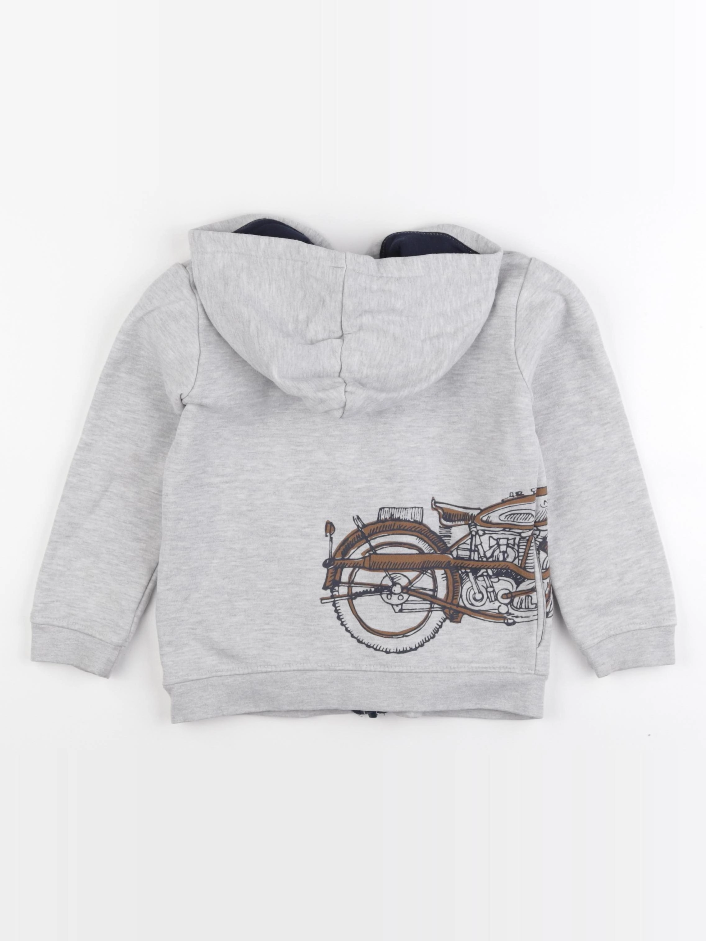 Monoprix - sweat imprimé au dos gris - 6 ans