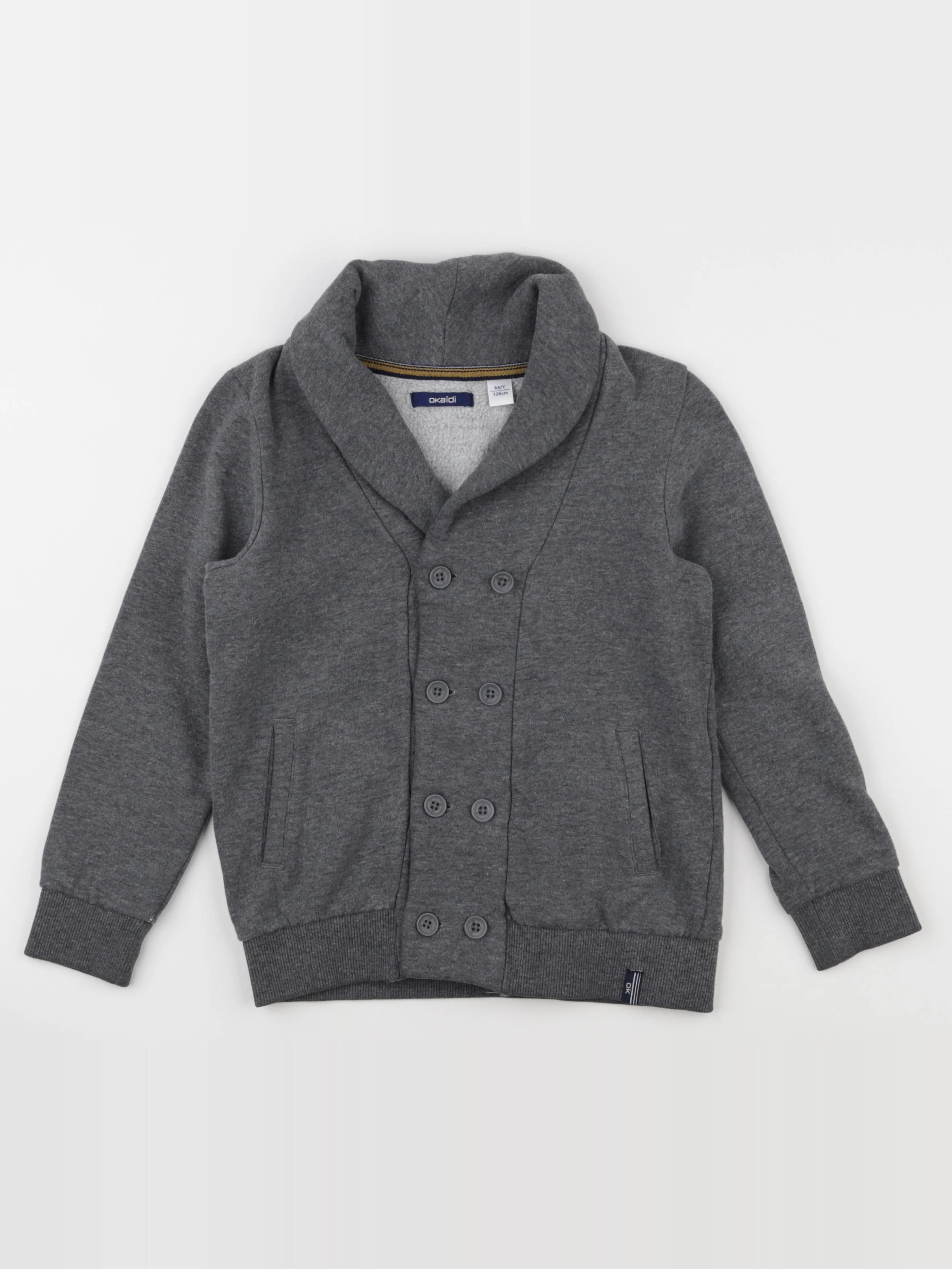 Okaidi - sweat gris - 8 ans