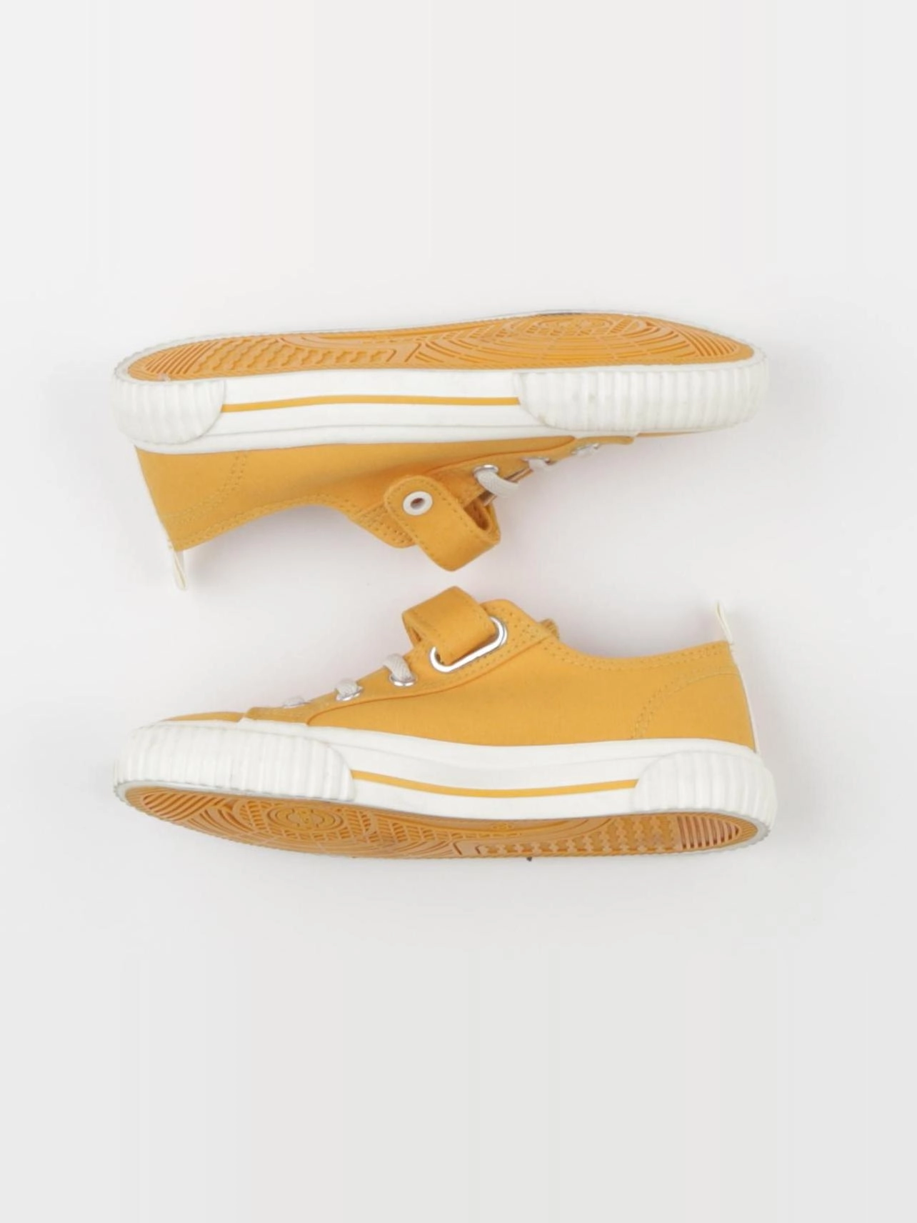 Okaidi - tennis à scratch/ lacets jaune - pointure 32