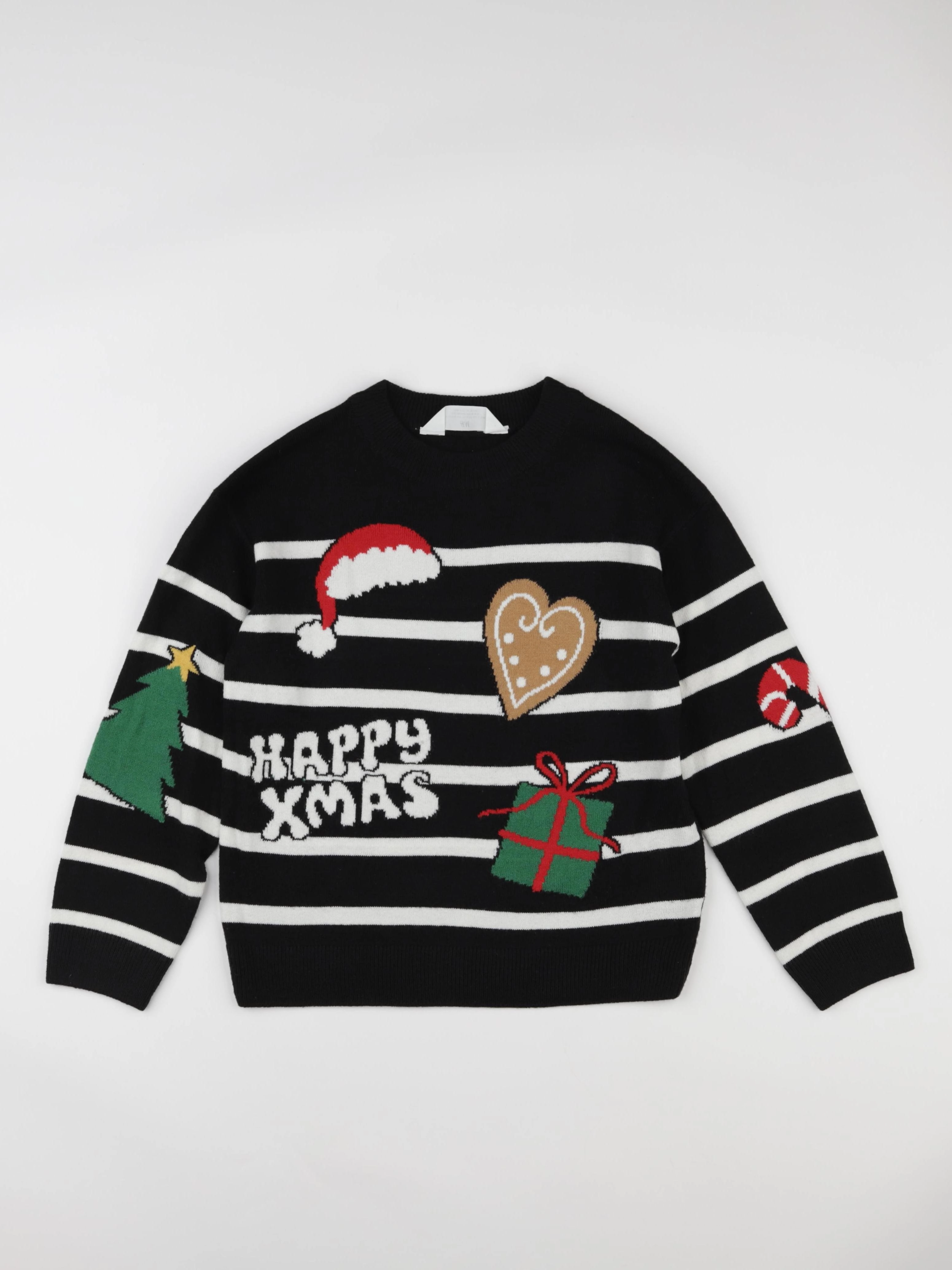 H&M - pull noir - 8/10 ans