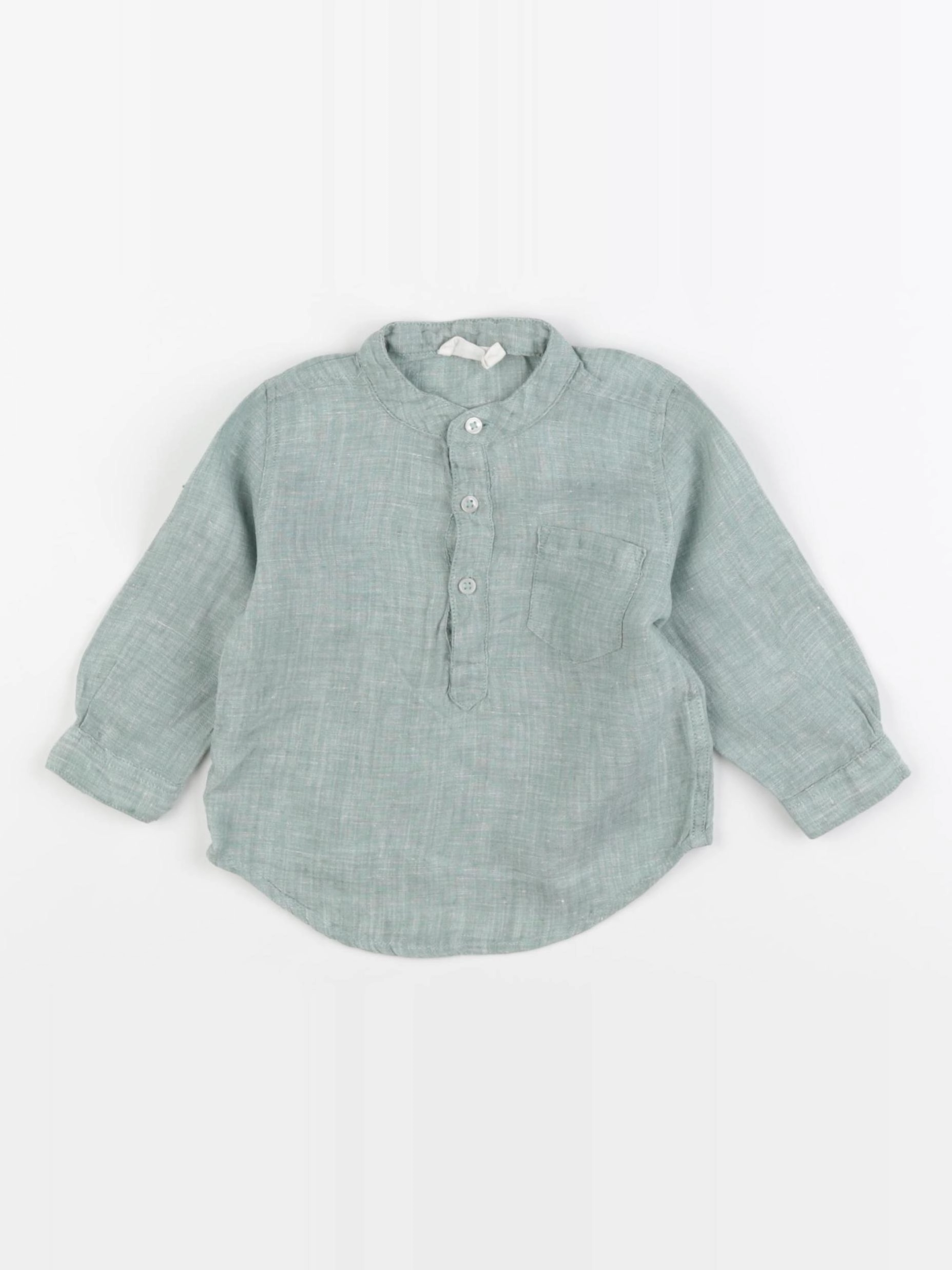 Boutchou - chemise vert - 6 mois