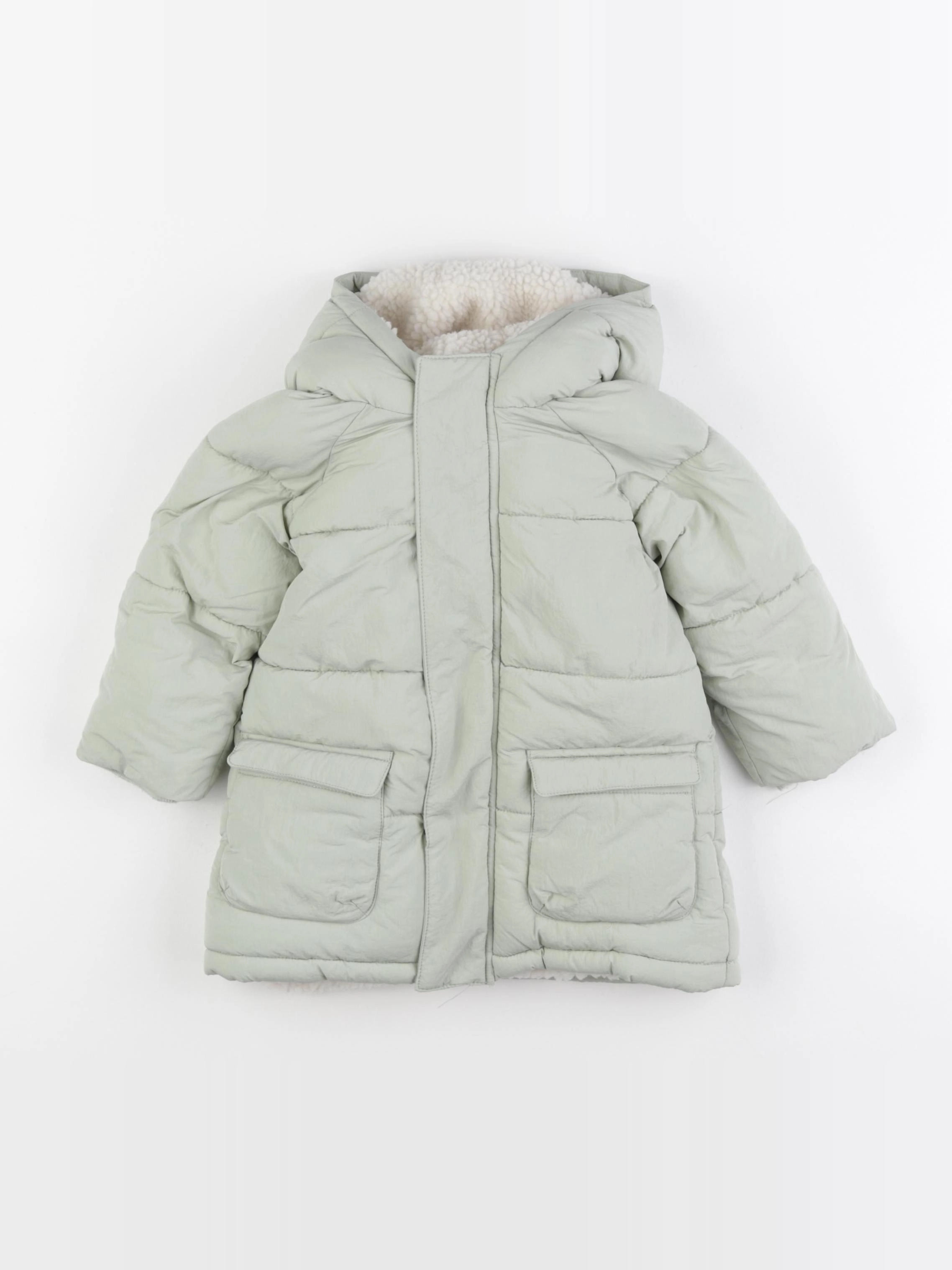 Vertbaudet - manteau vert - 18 mois