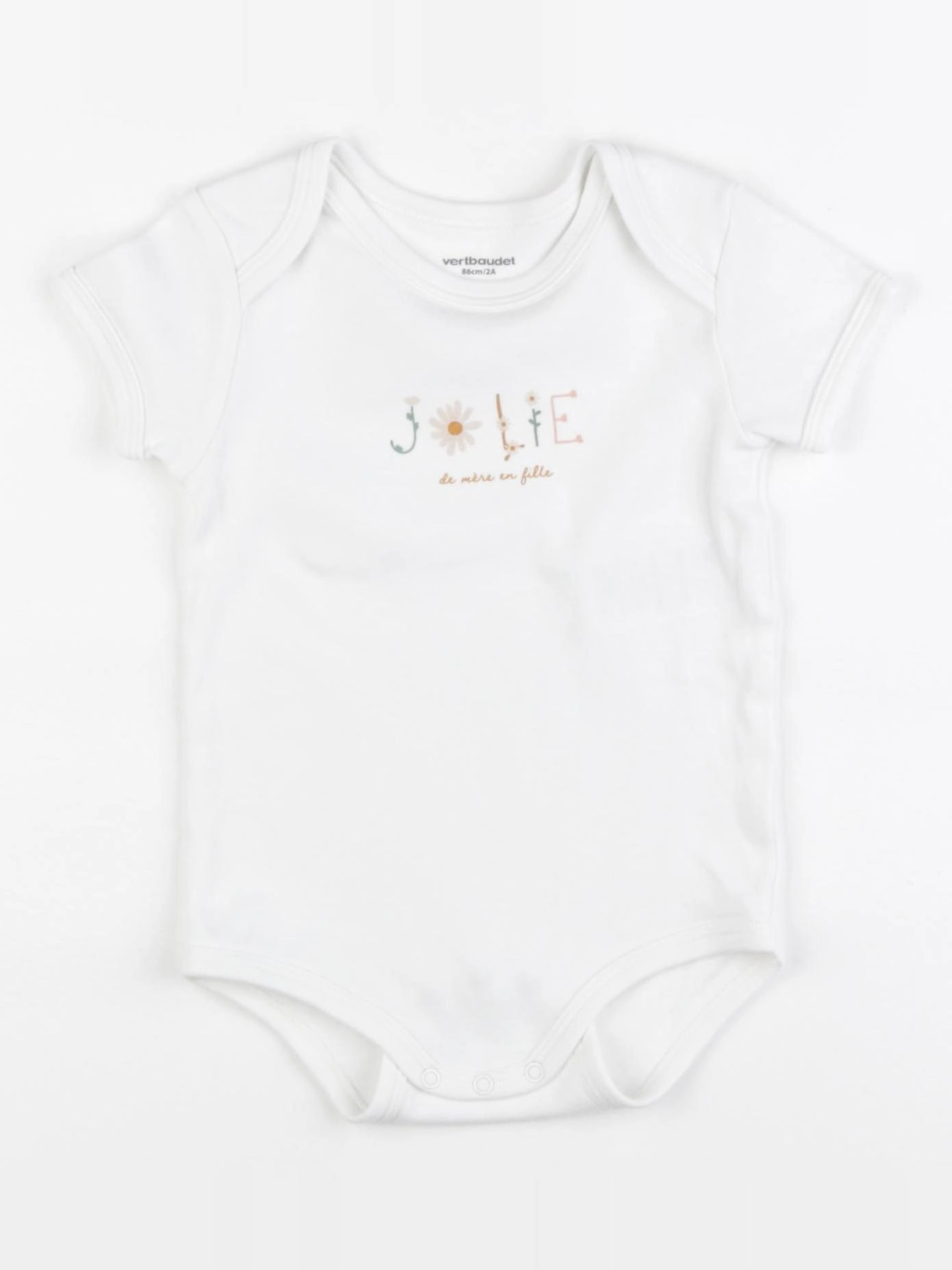 Vertbaudet - body blanc - 2 ans