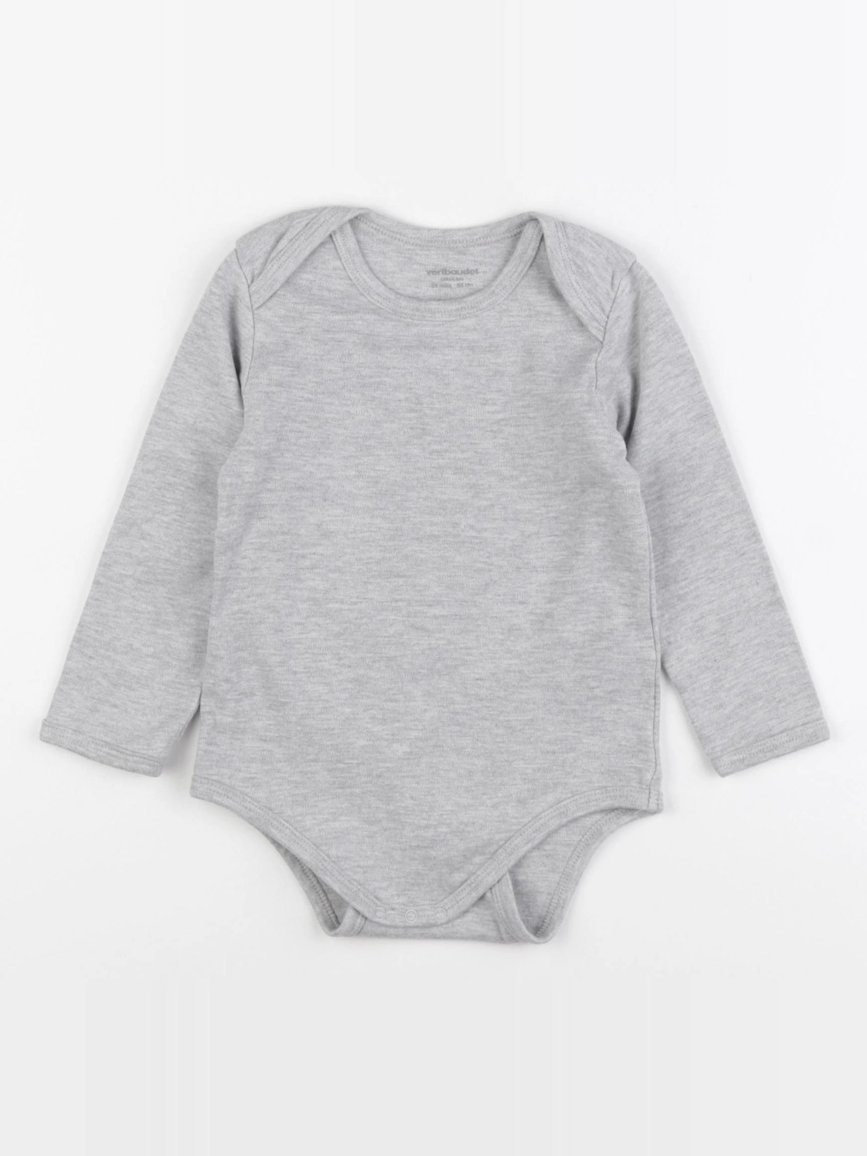 Vertbaudet - body gris - 24 mois