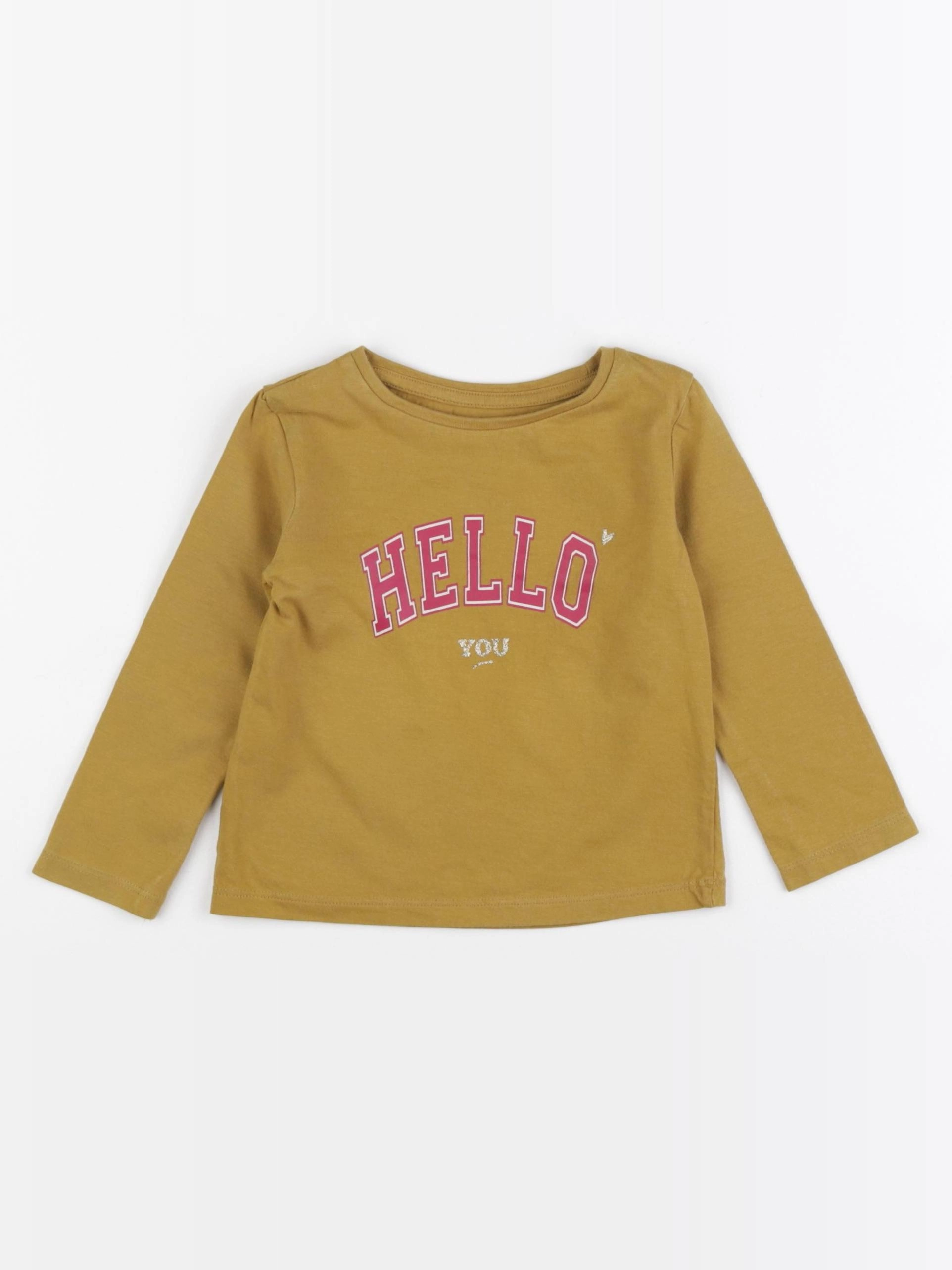 Vertbaudet - tee-shirt jaune - 2 ans