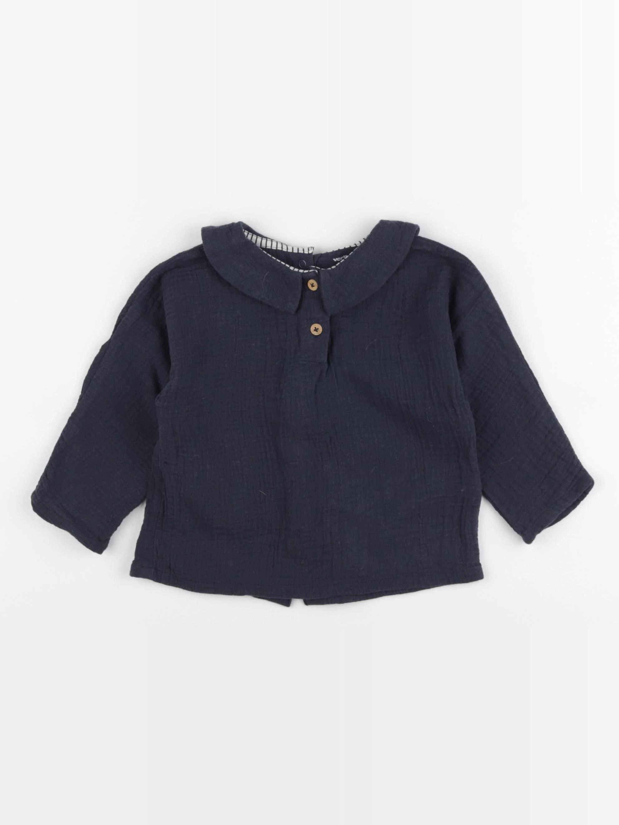 Vertbaudet - blouse bleu - 9 mois