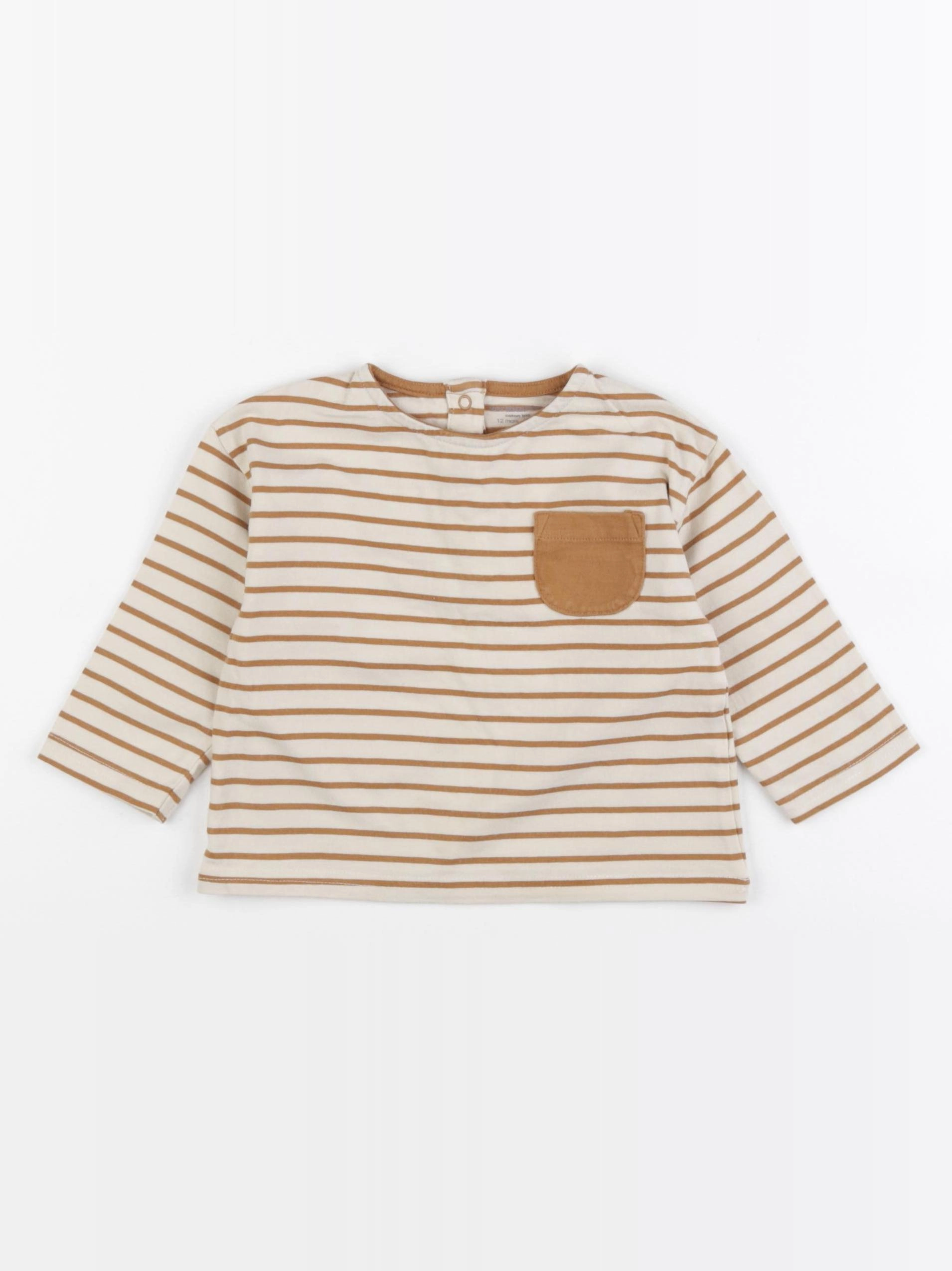 Vertbaudet - tee-shirt jaune - 12 mois