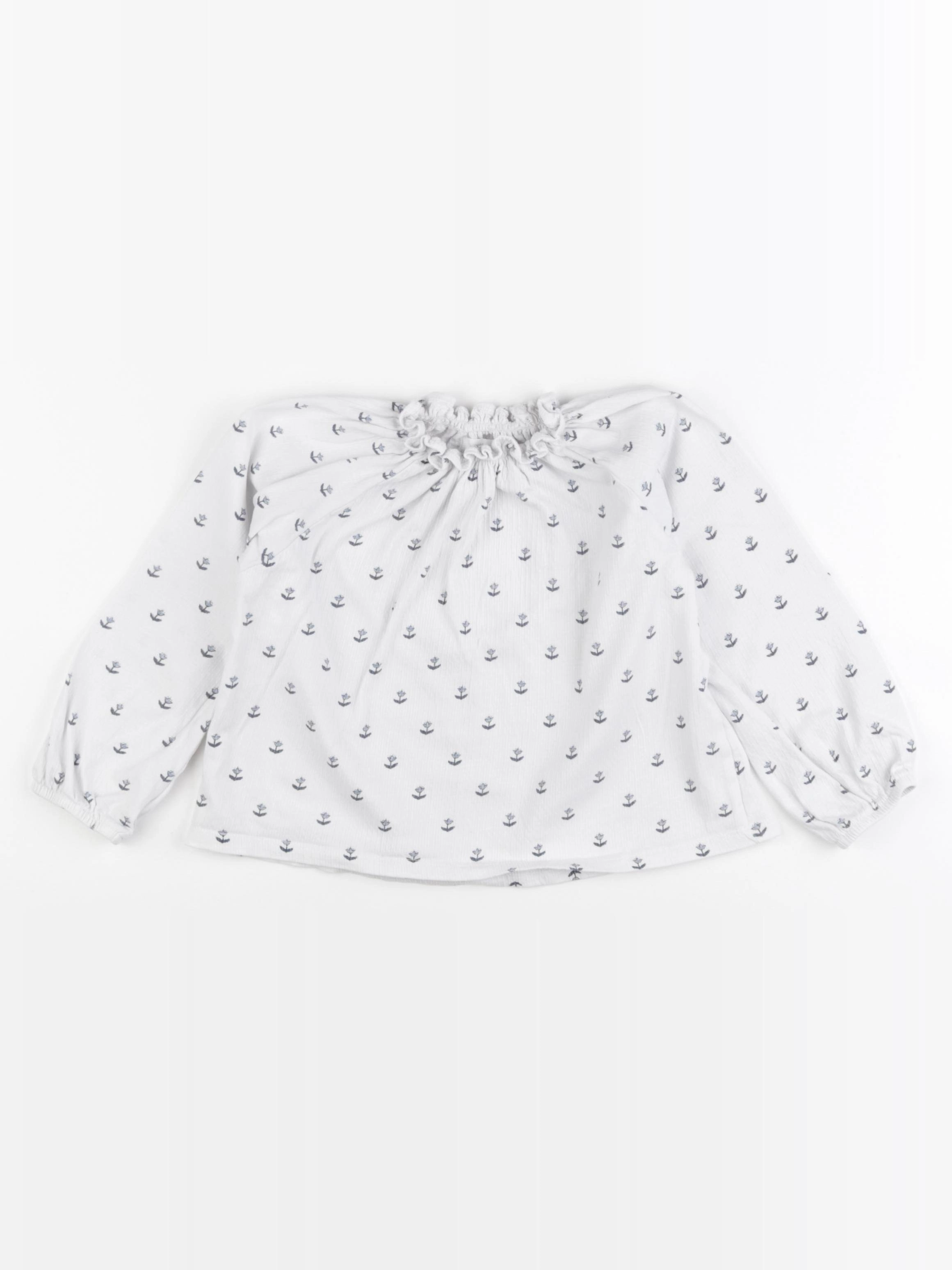 Vertbaudet - blouse blanc, bleu - 4 ans