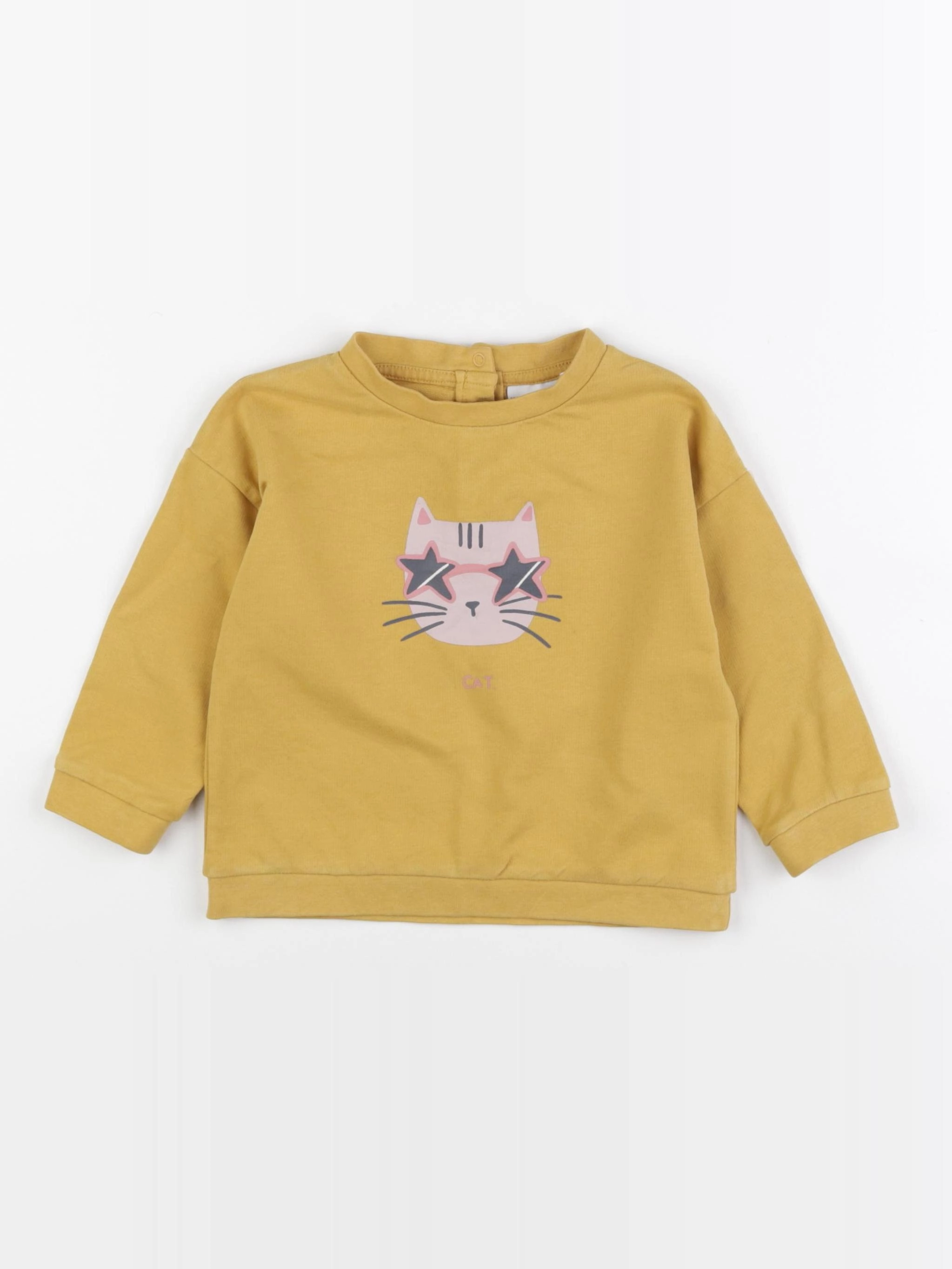 Vertbaudet - sweat jaune - 2 ans