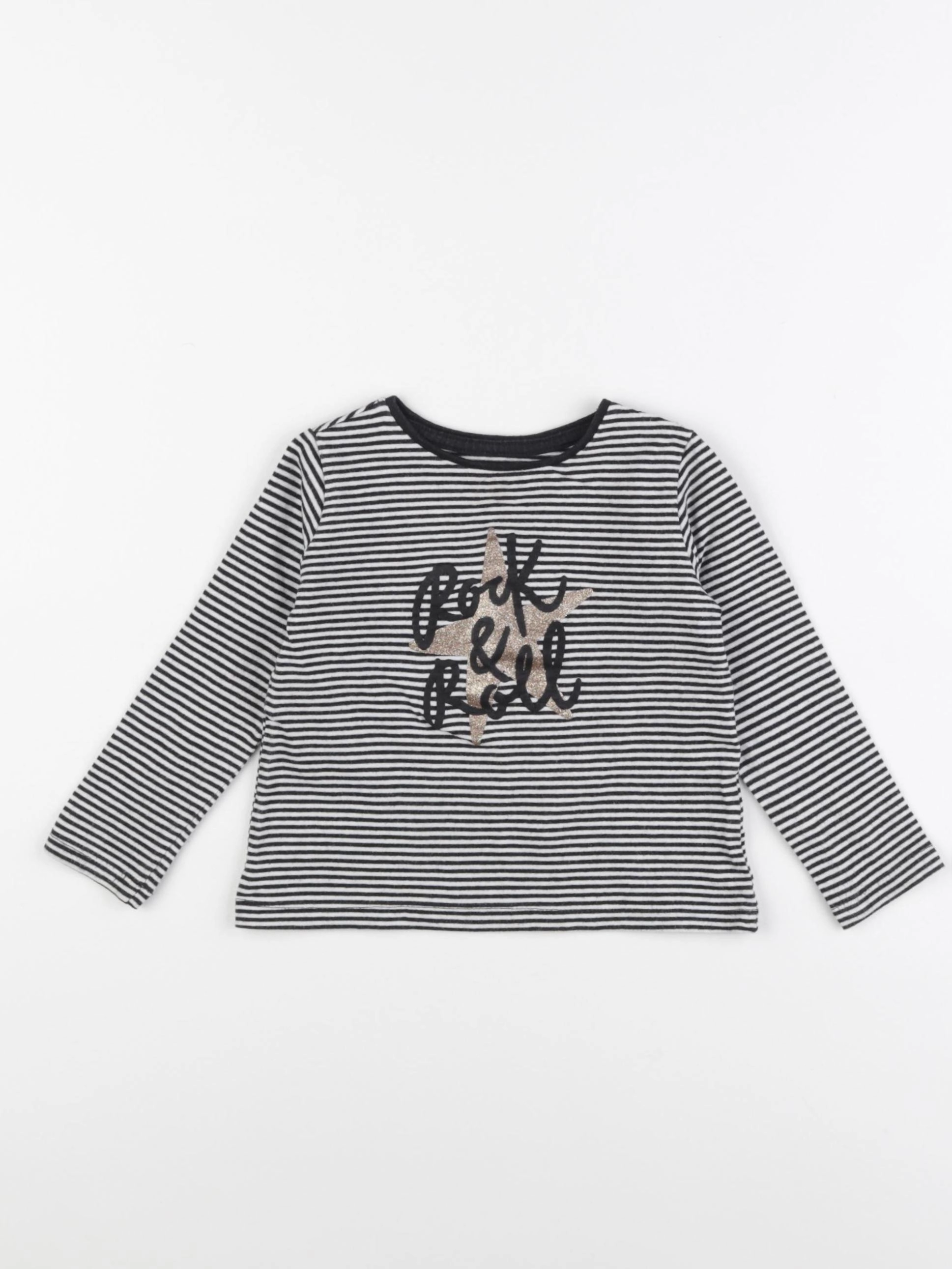 Vertbaudet - tee-shirt noir - 2 ans