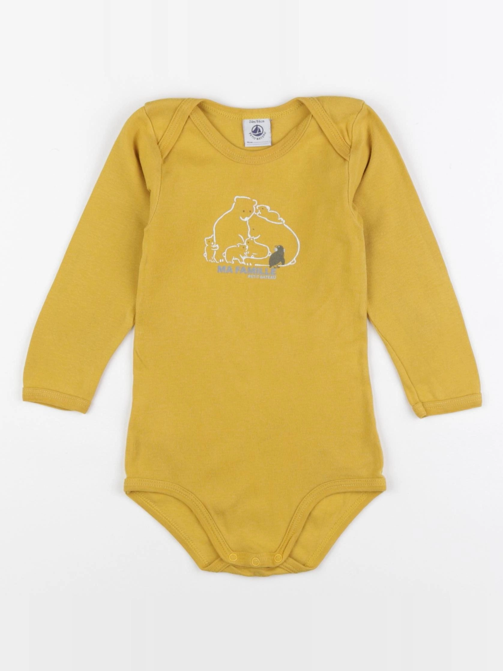 Petit Bateau - body jaune - 24 mois