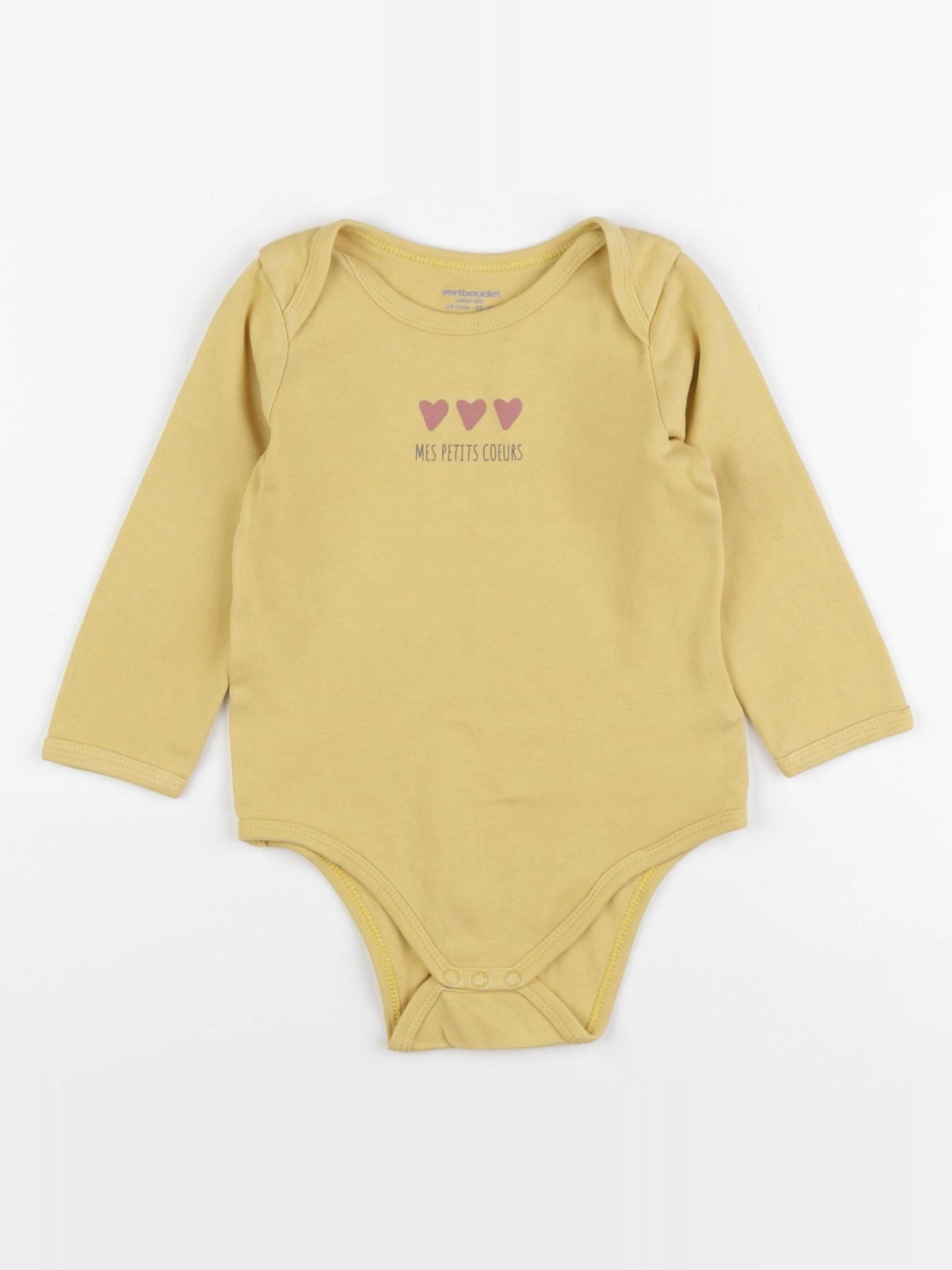 Vertbaudet - body jaune - 24 mois