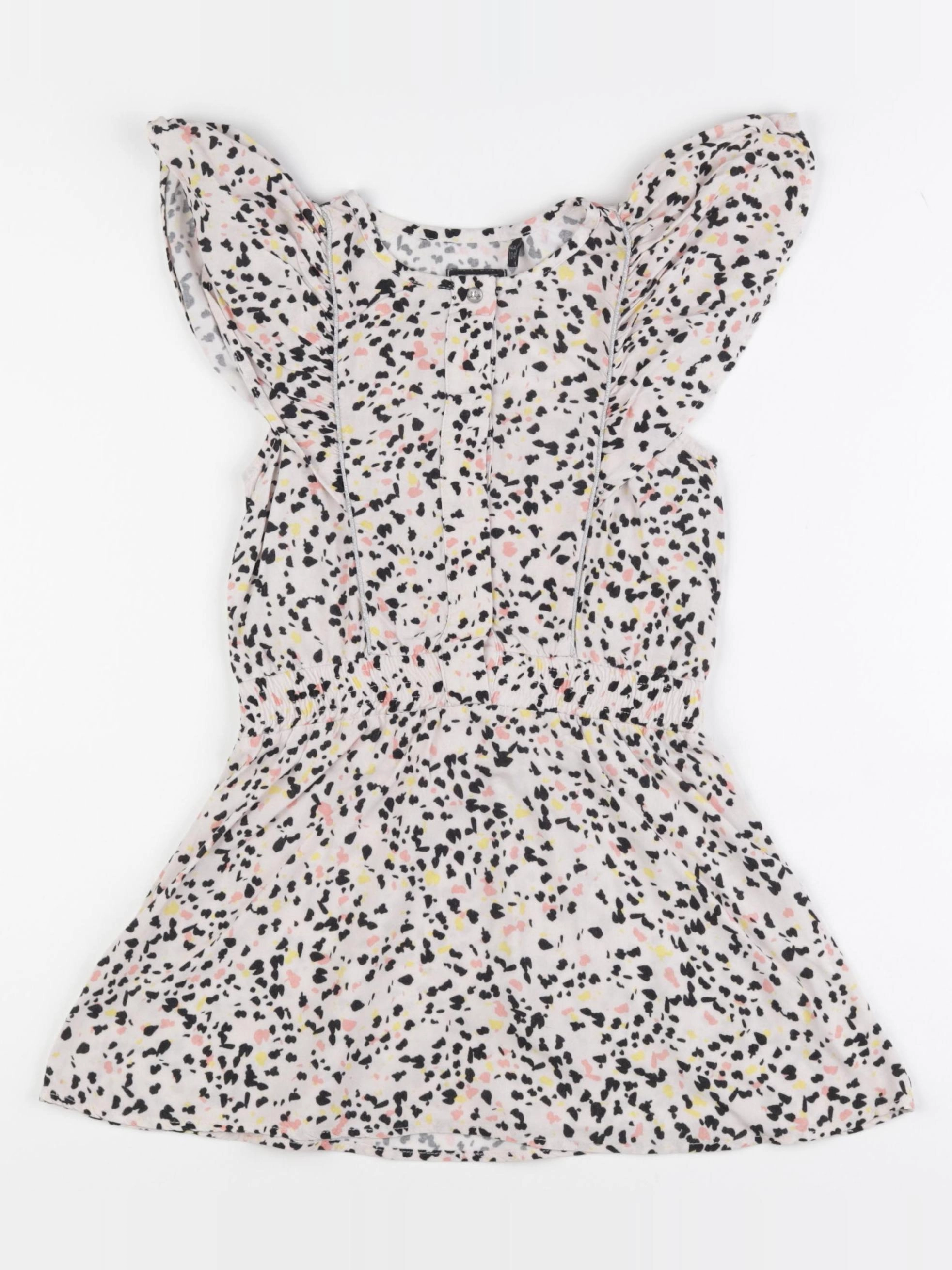 IKKS - robe noir, rose - 4 ans