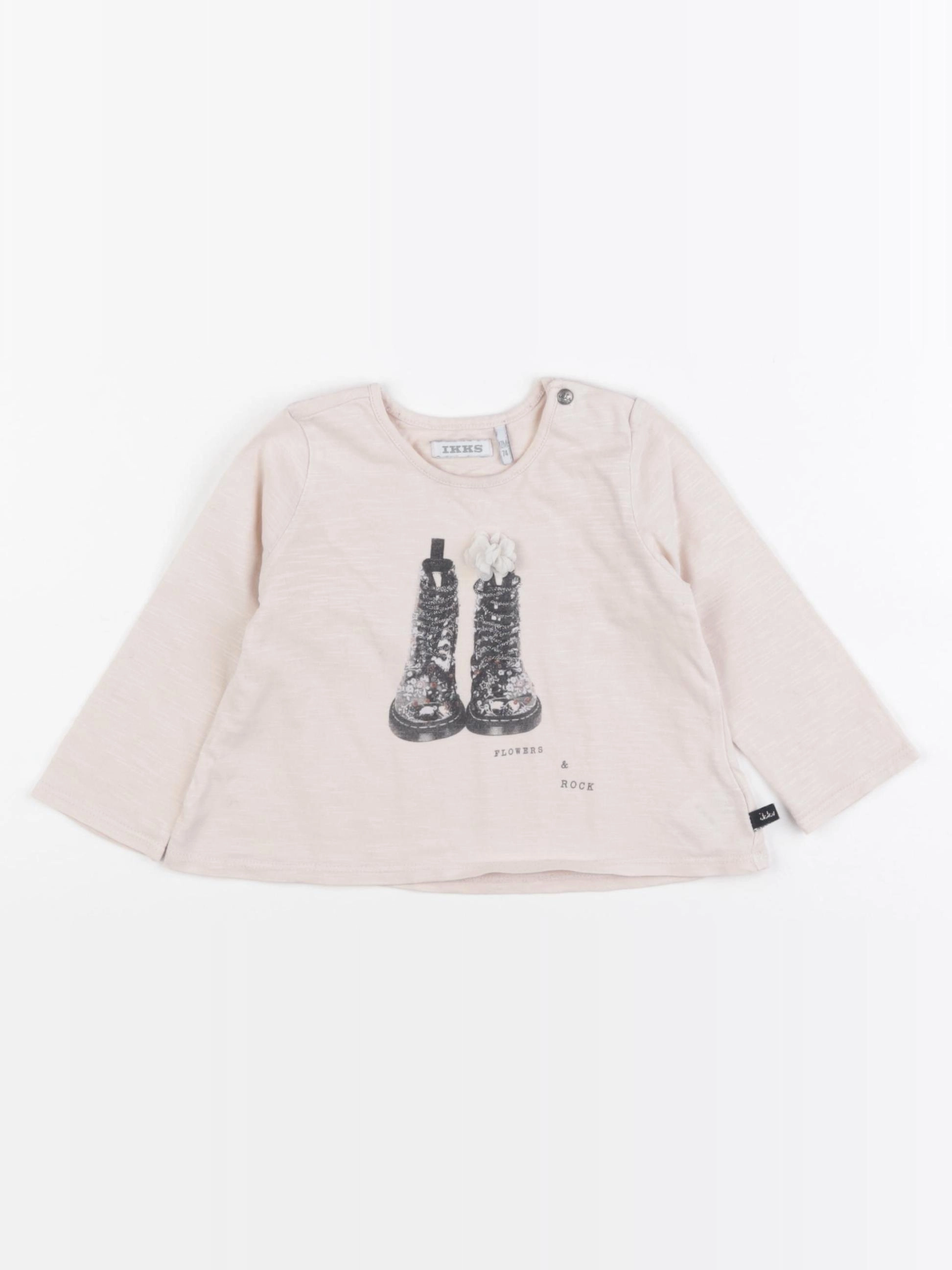 IKKS - tee-shirt rose - 12 mois