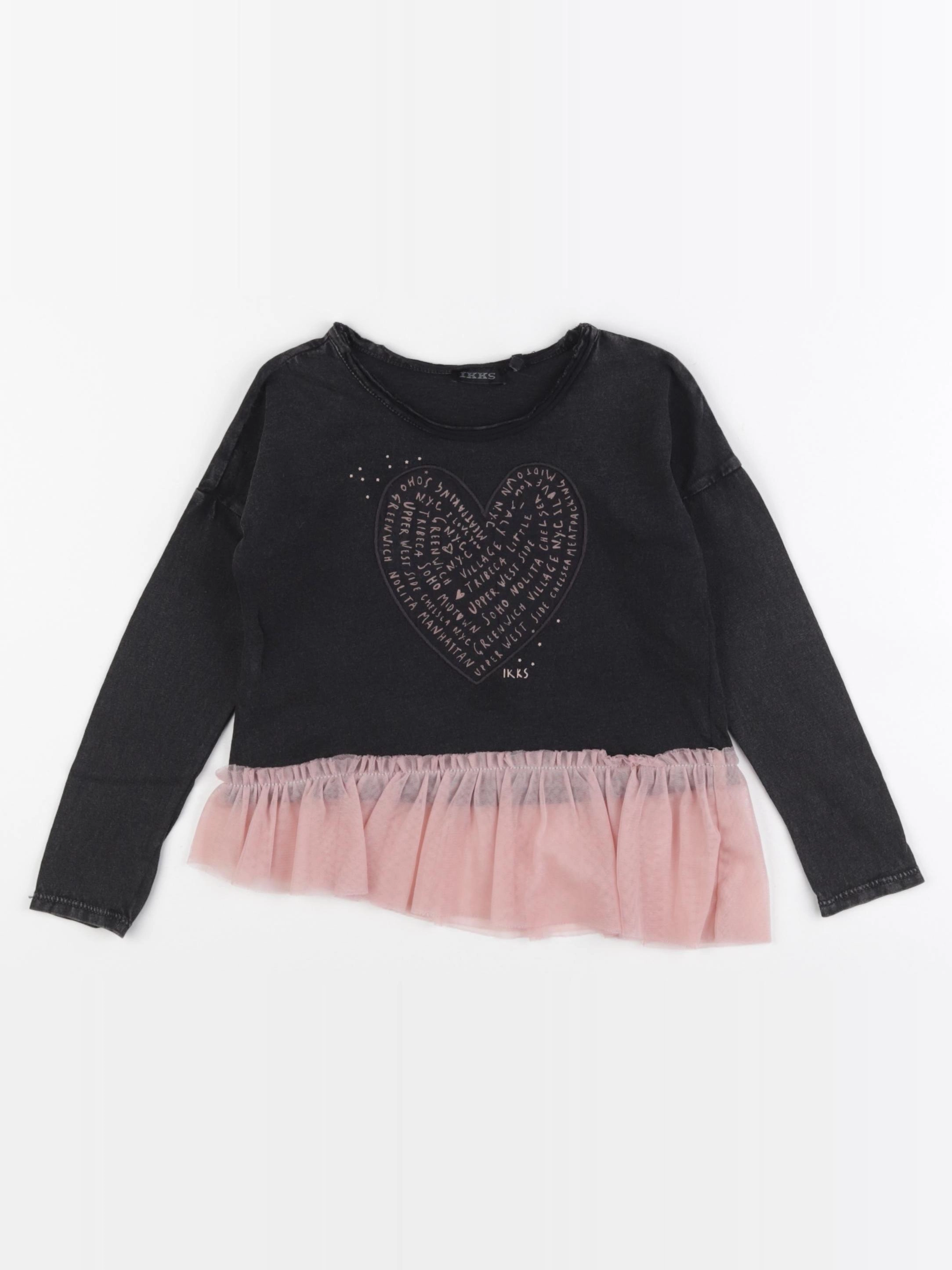 IKKS - tee-shirt gris, rose - 3 ans
