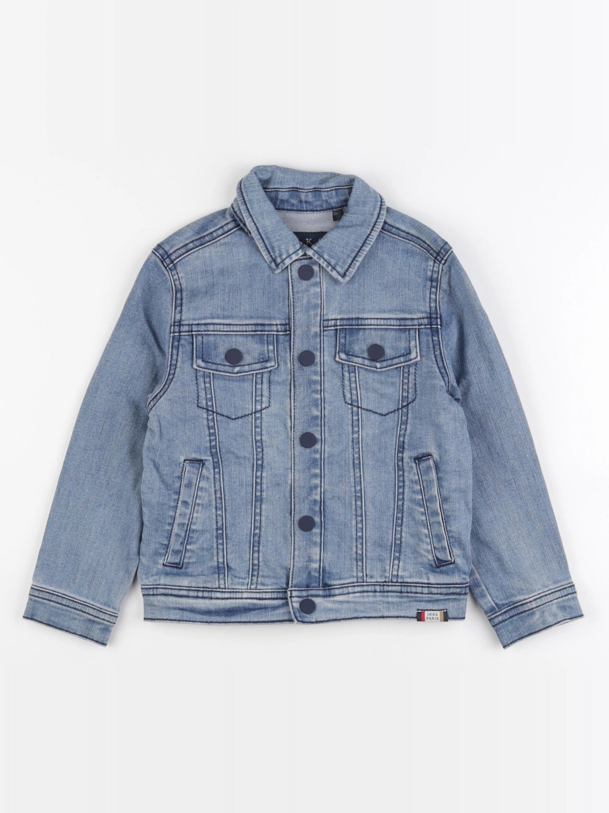 IKKS - veste imprimé au dos bleu - 4 ans