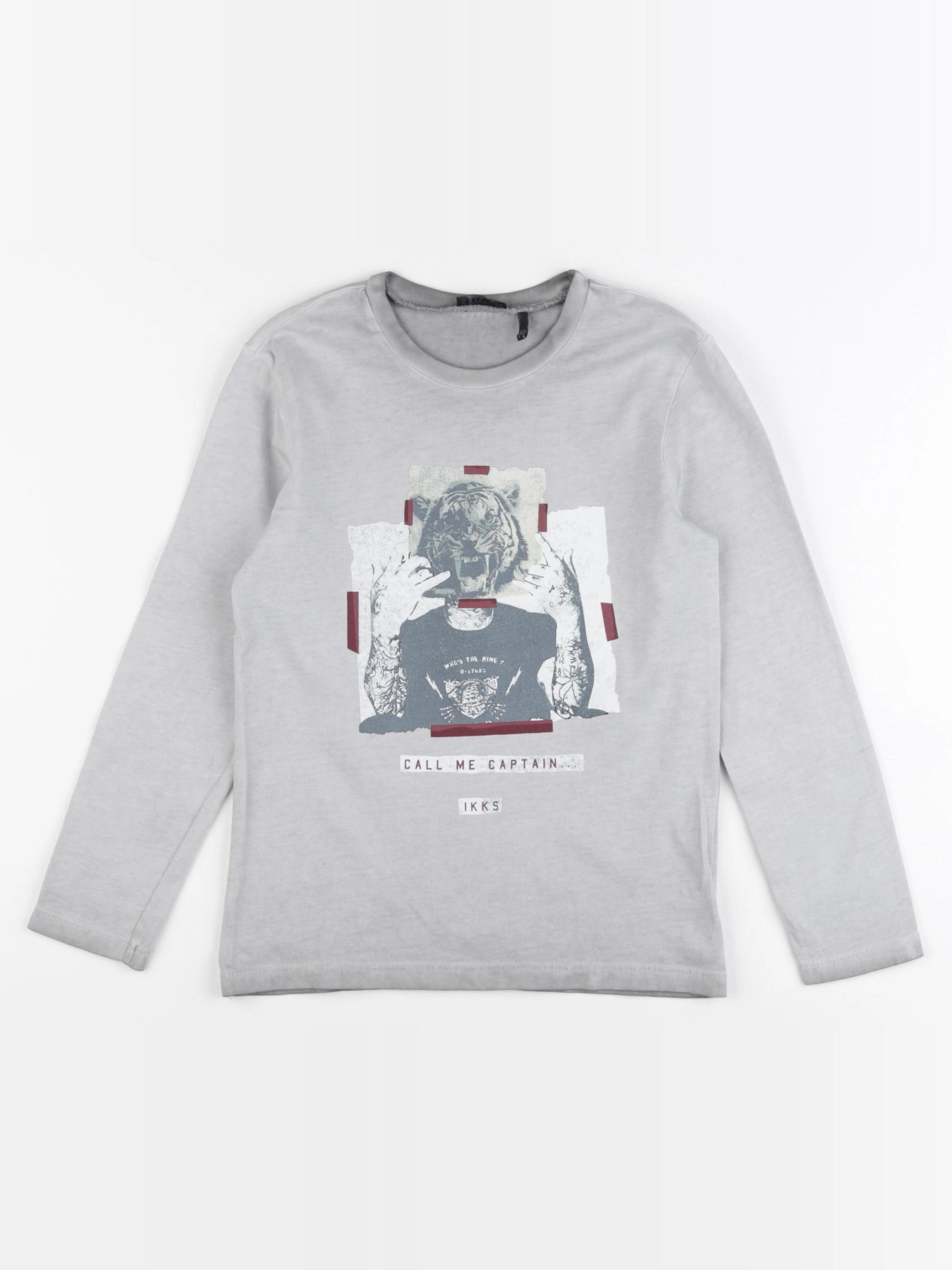IKKS - tee-shirt gris - 6 ans