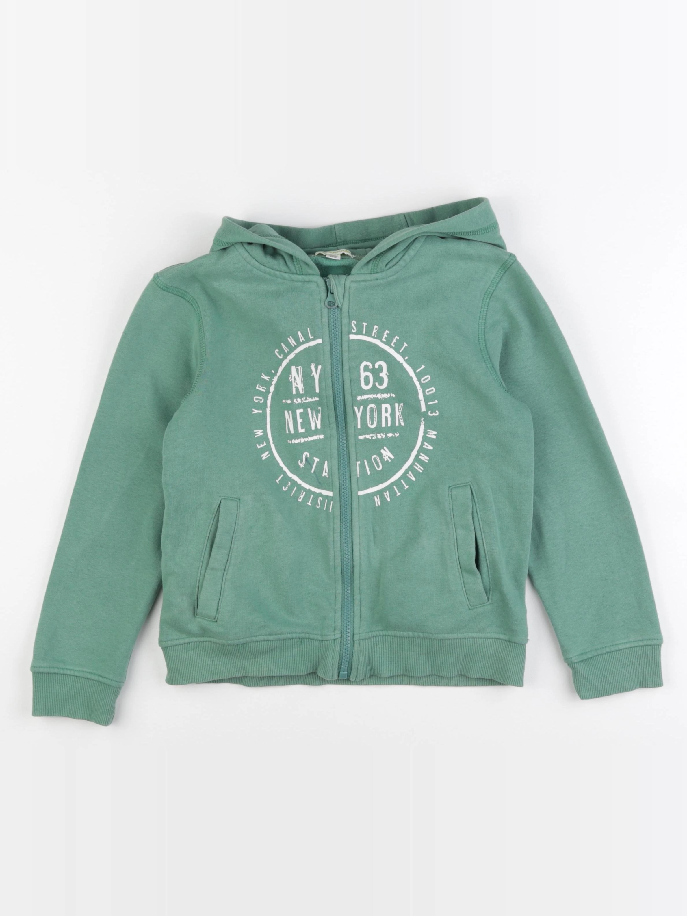 Vertbaudet - sweat vert - 8 ans