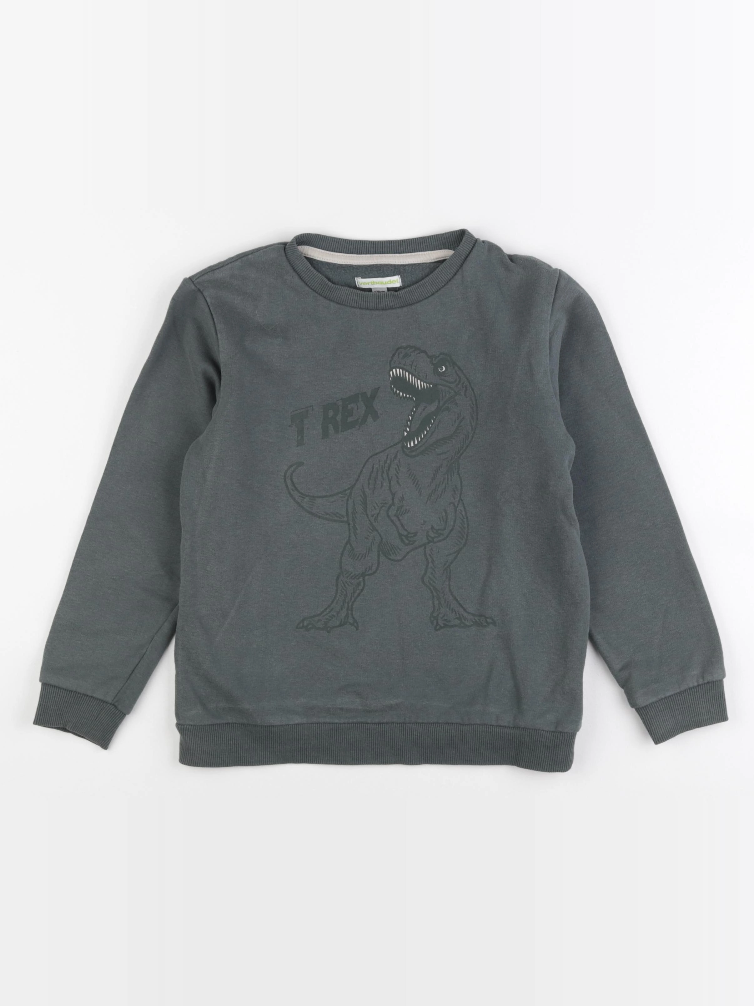 Vertbaudet - sweat vert - 8 ans