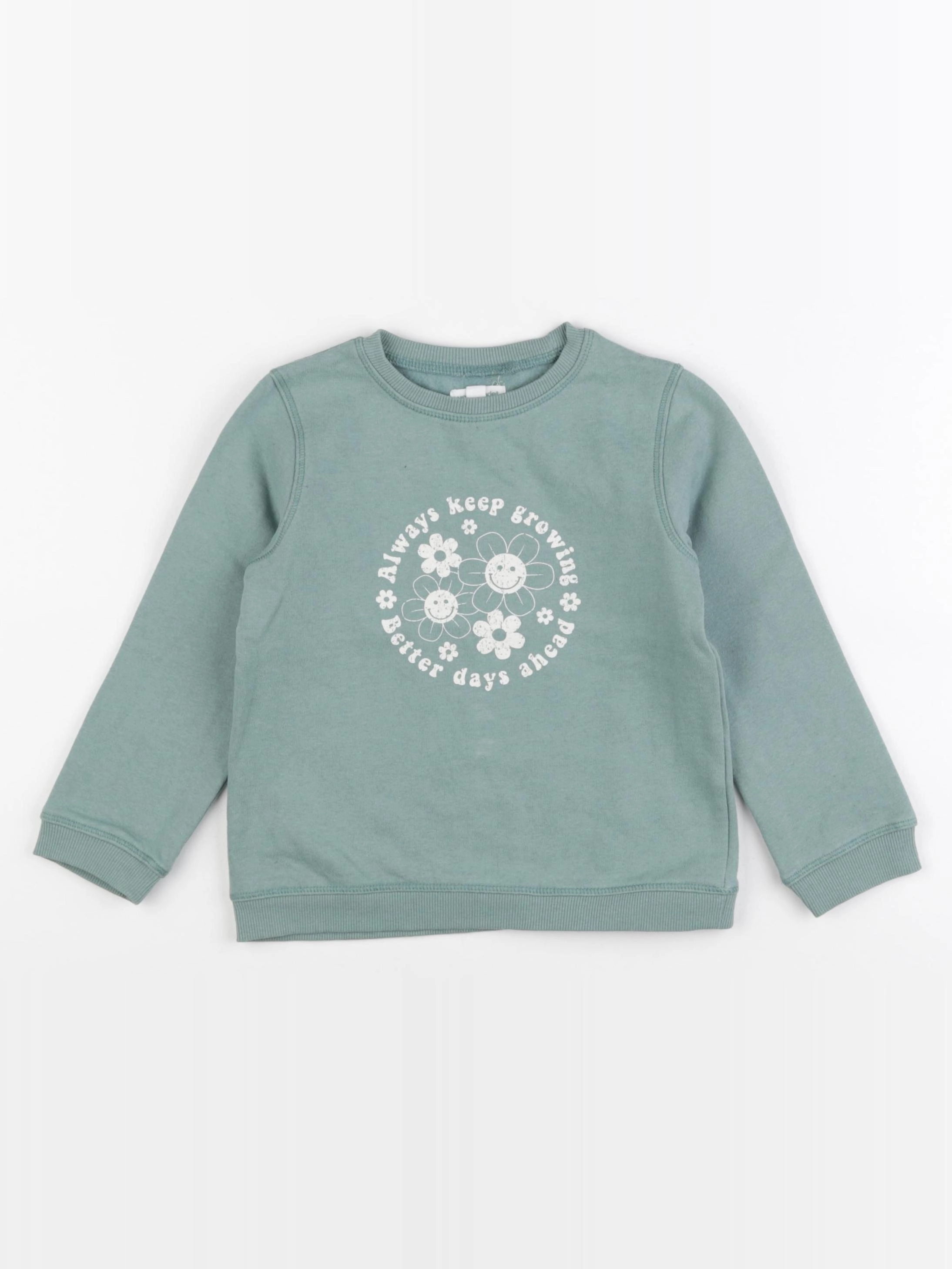 Vertbaudet - sweat vert - 4 ans