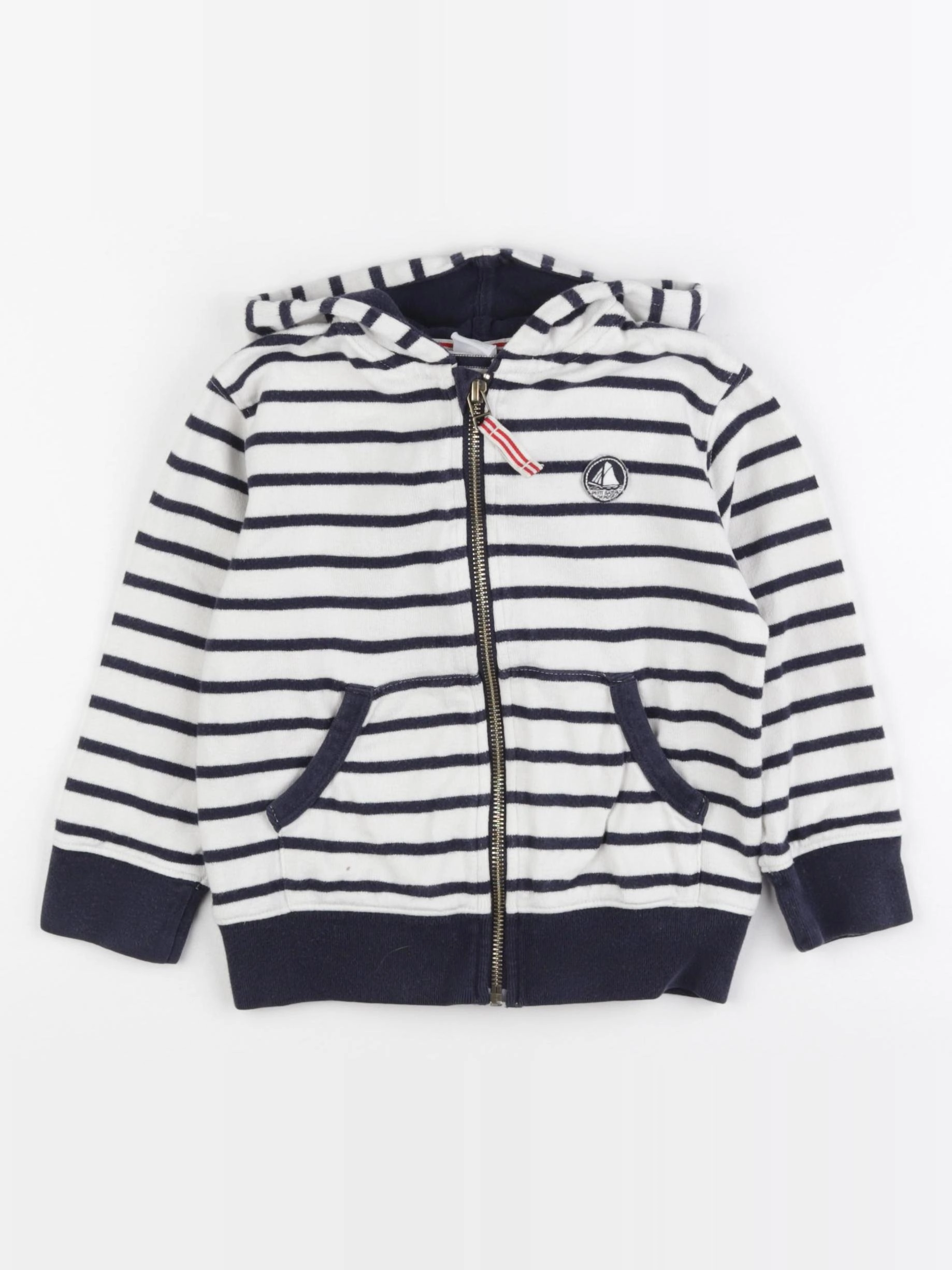 Petit Bateau - sweat bleu - 4 ans