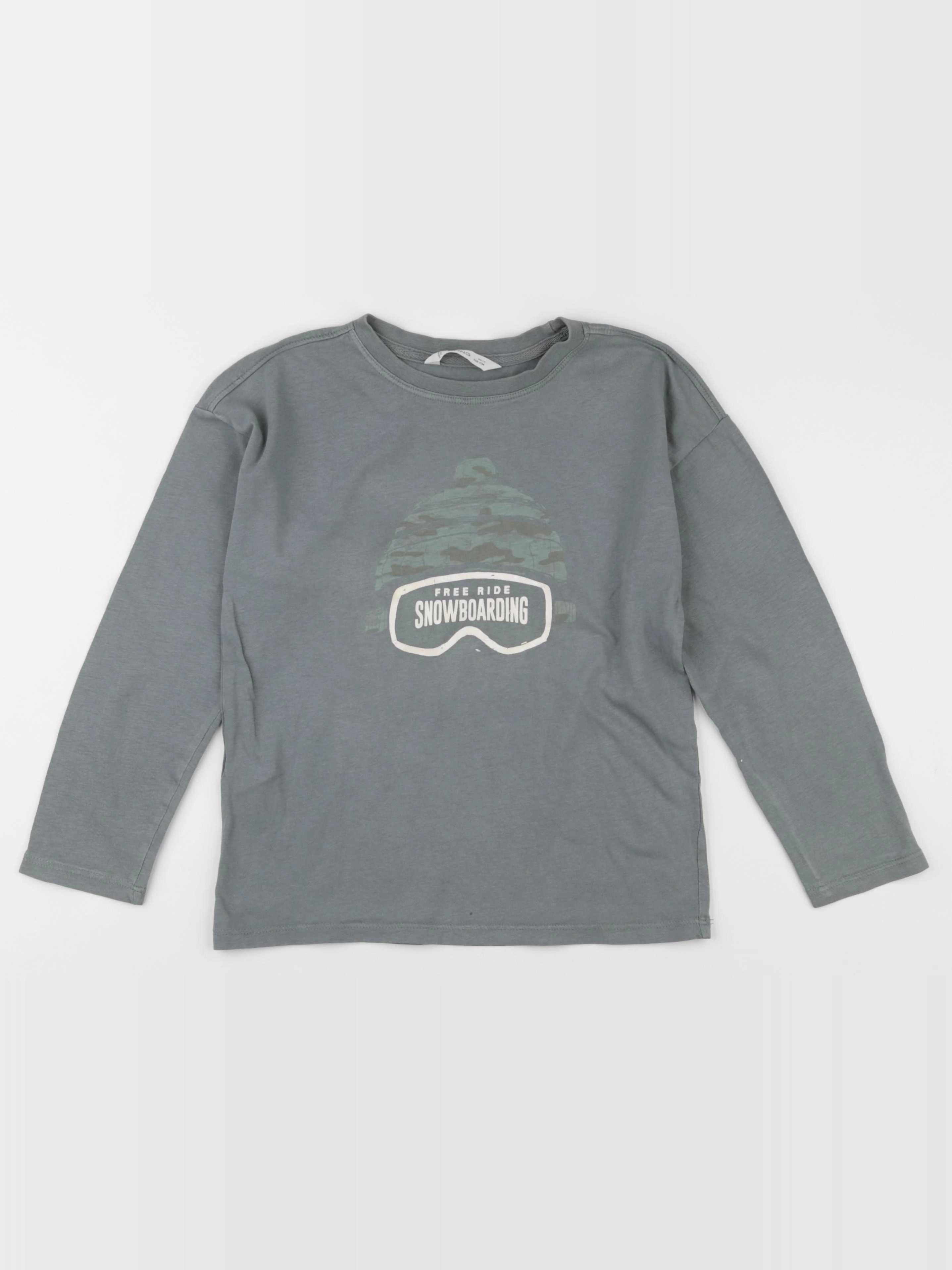Mango - tee-shirt gris - 7/8 ans