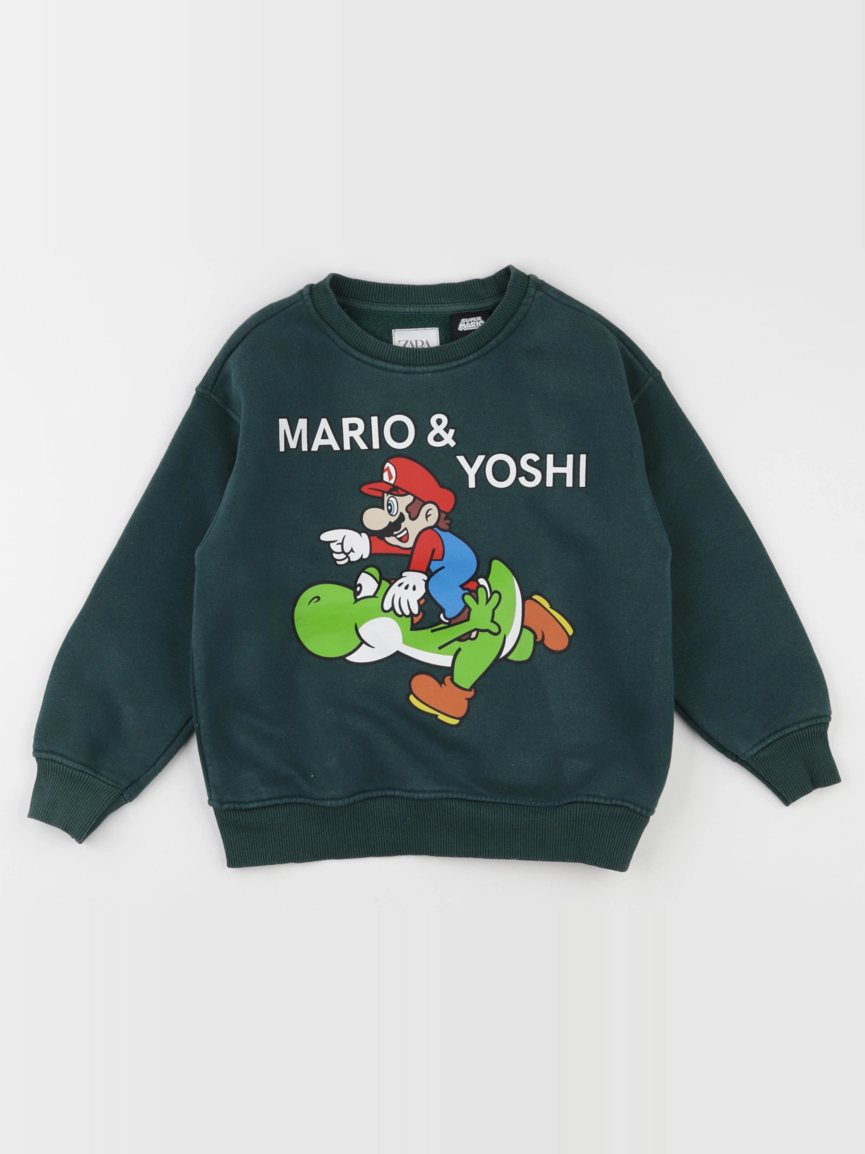 Zara - sweat vert - 6/7 ans