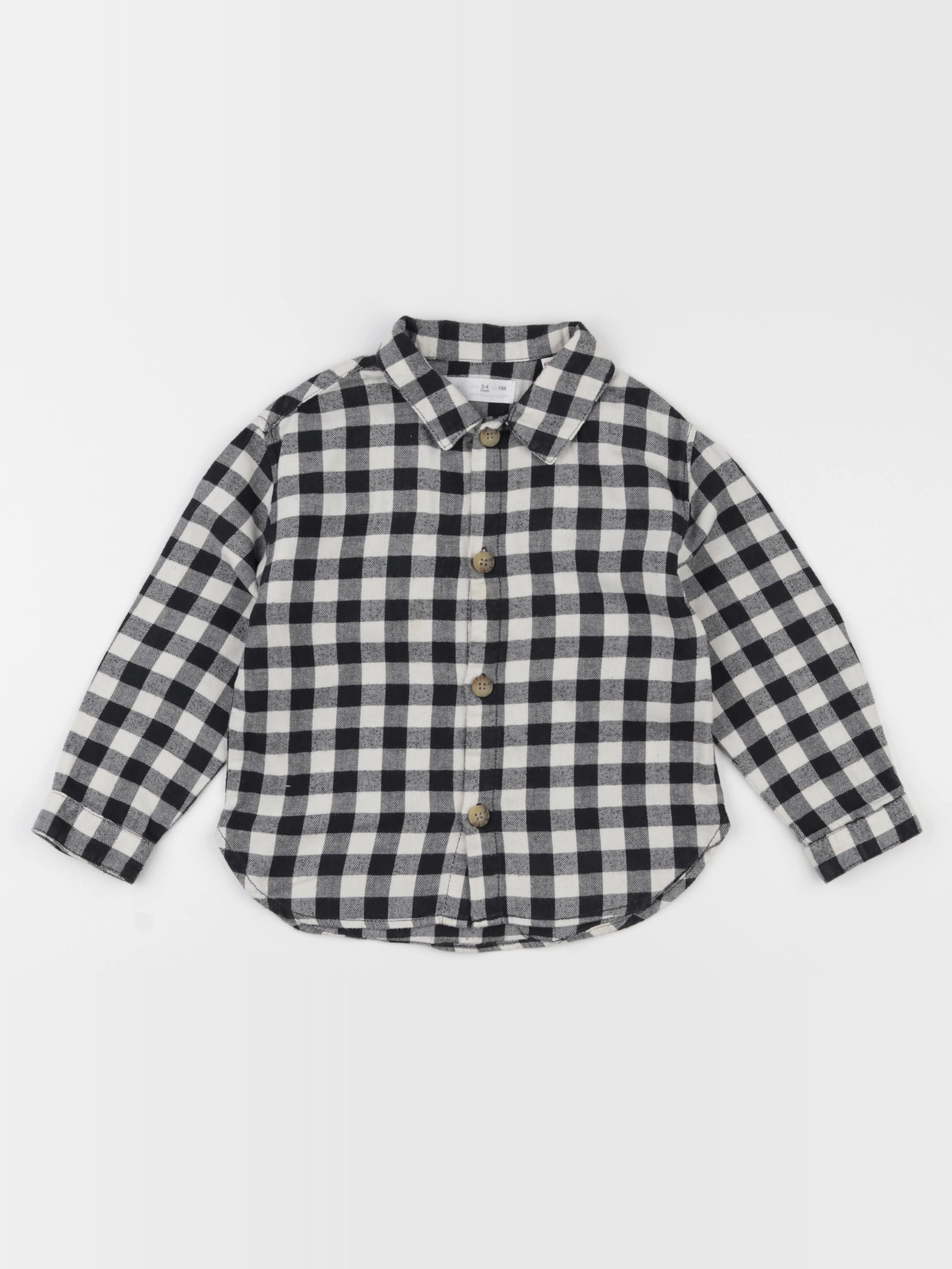 Zara - chemise noir - 3/4 ans