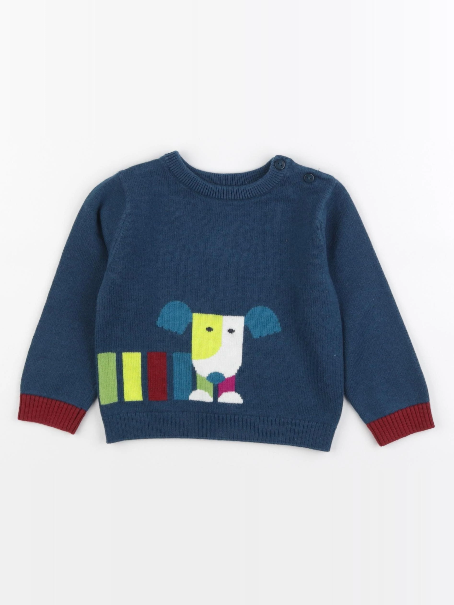 Jacadi - pull bleu - 24 mois