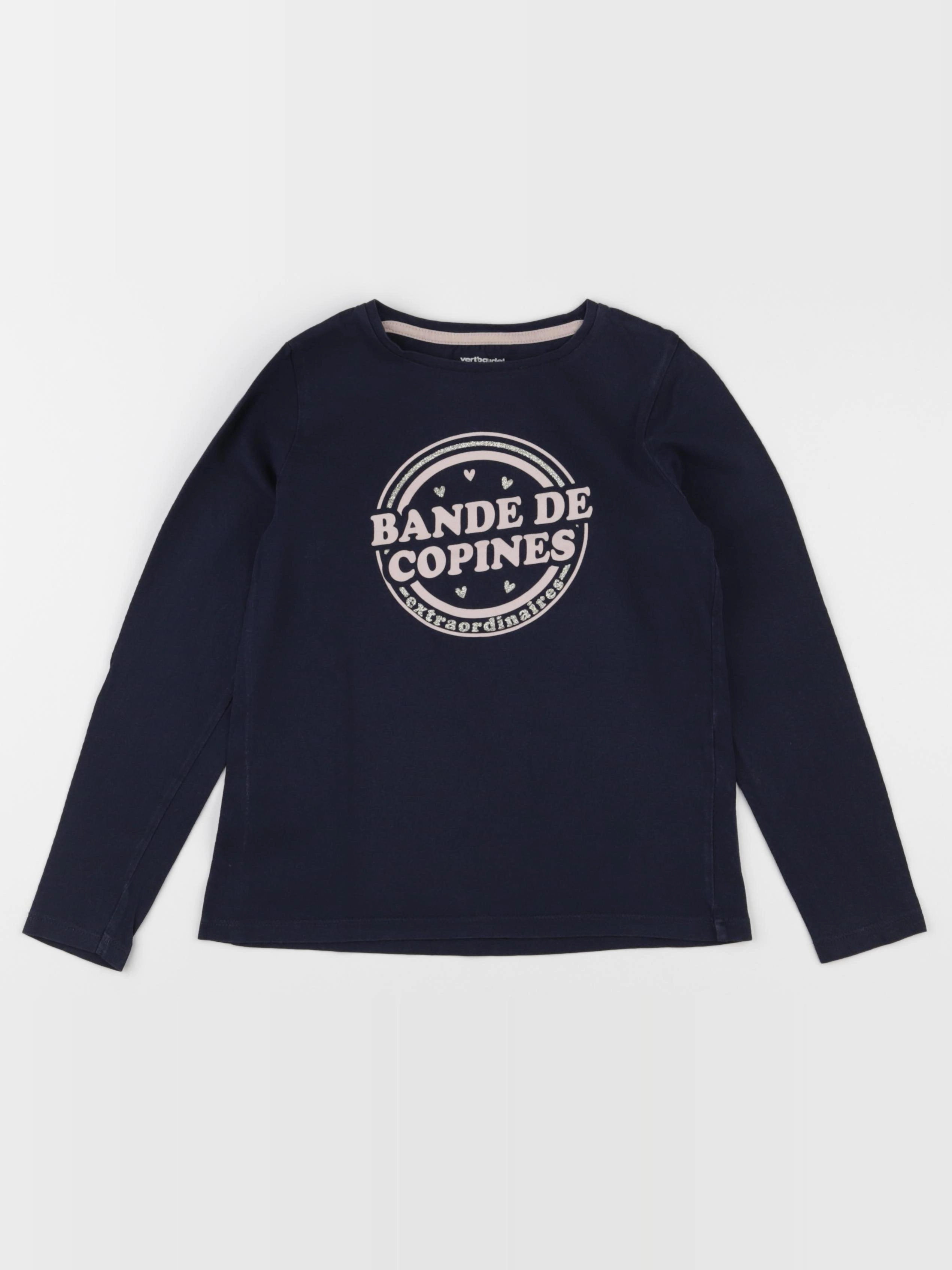 Vertbaudet - tee-shirt bleu - 8 ans