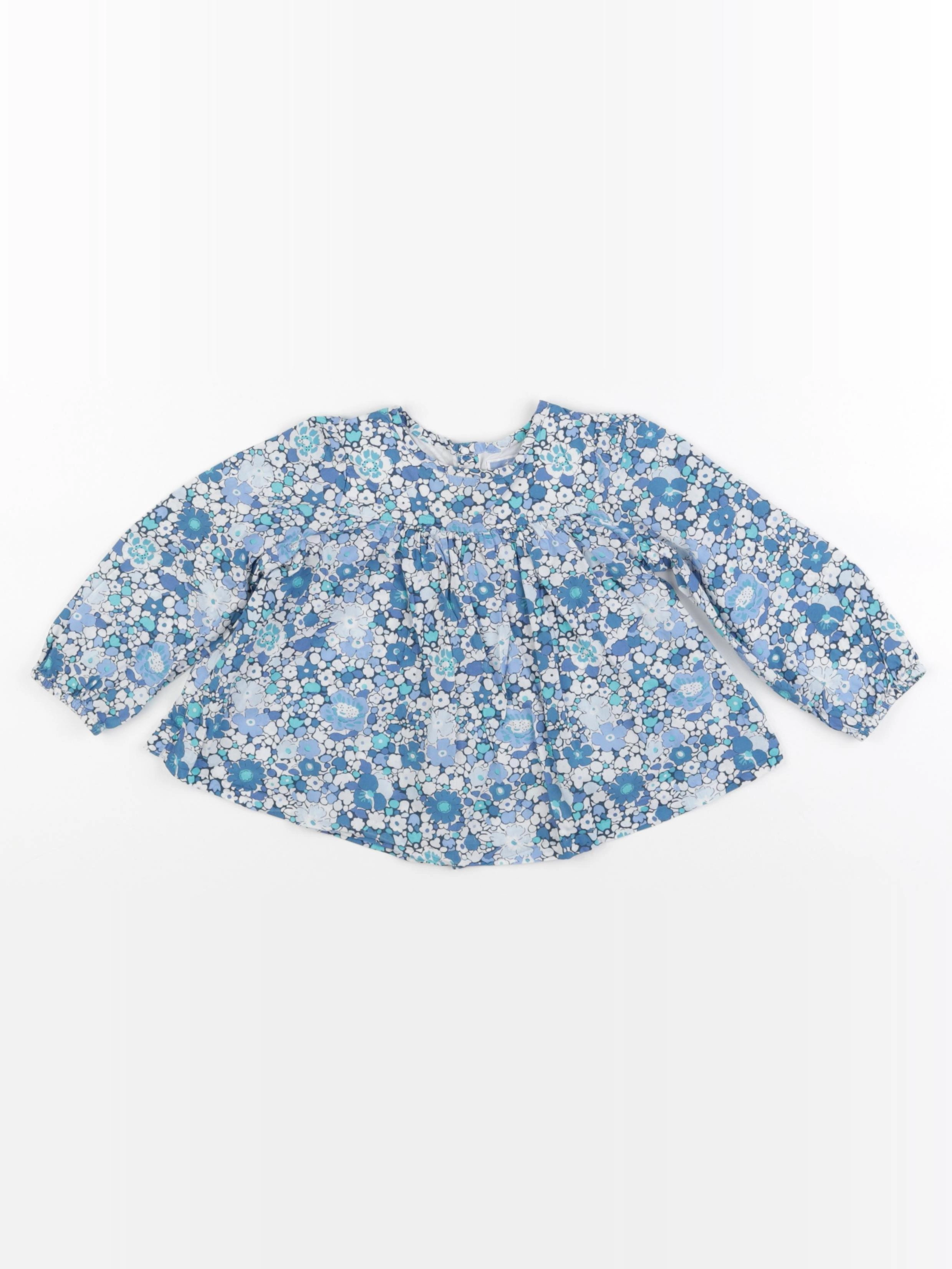 Jacadi - blouse liberty bleu - 24 mois