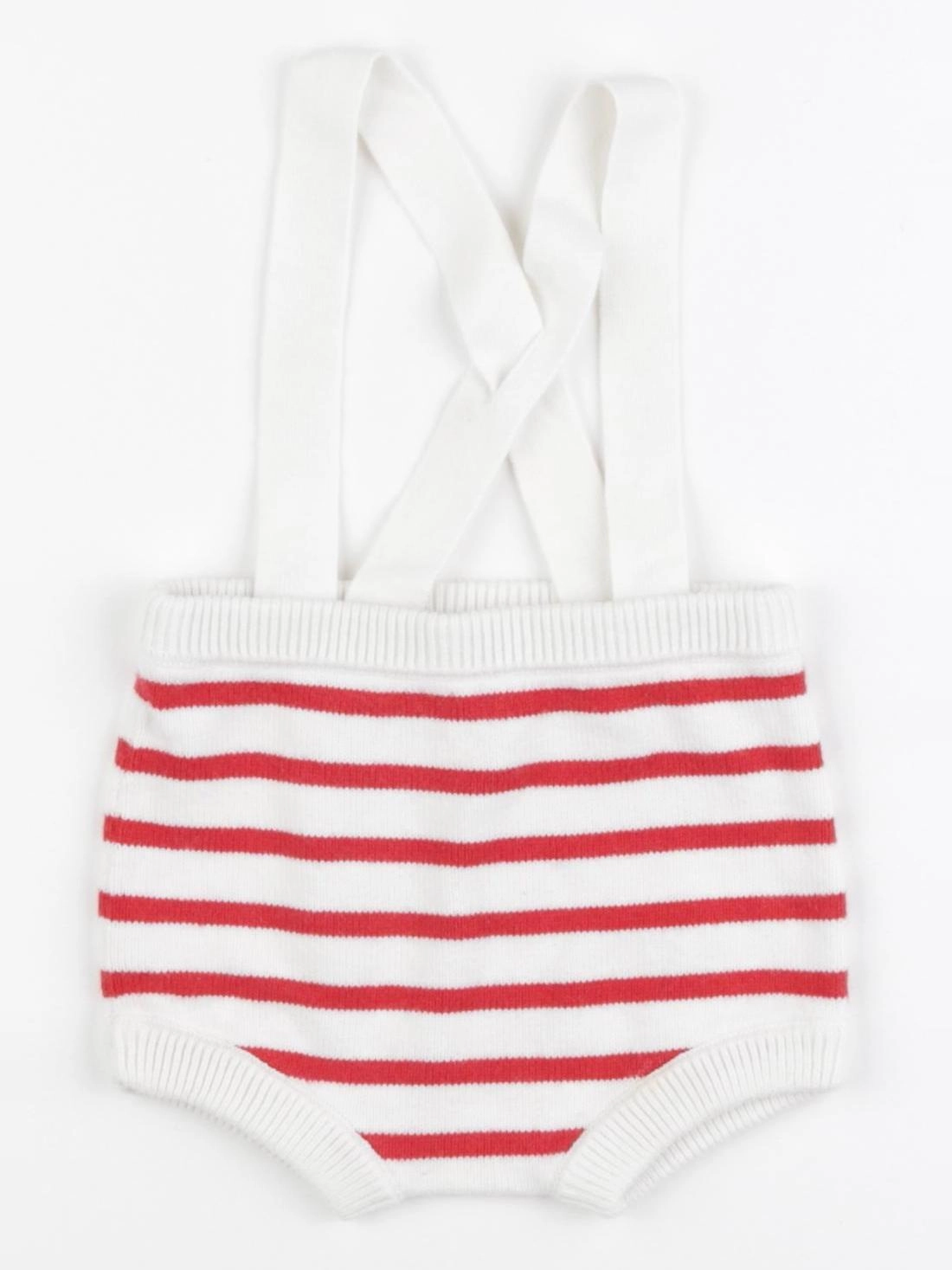 Jacadi - bloomer blanc, rouge - 6 mois