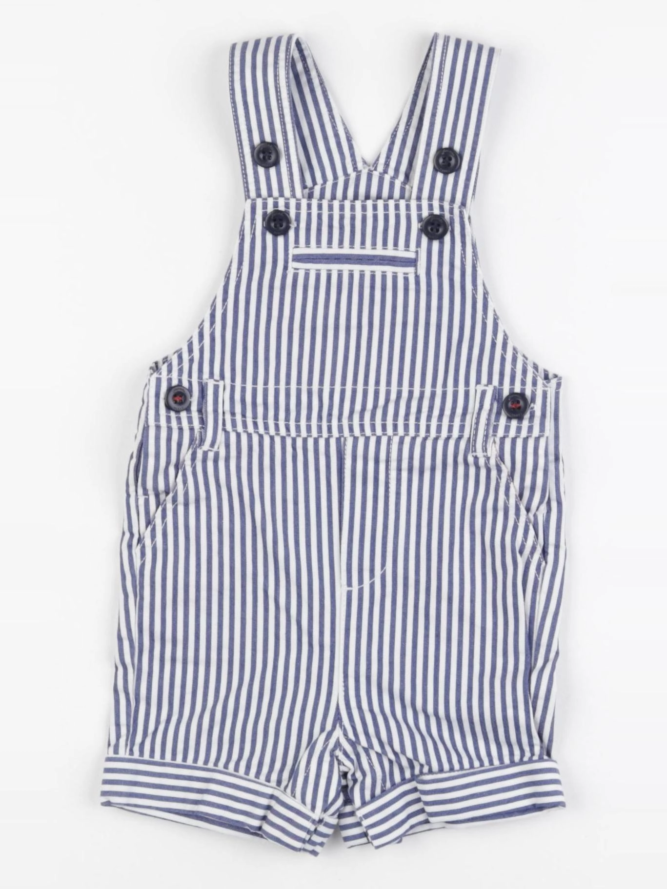 Jacadi - salopette blanc, bleu - 6 mois