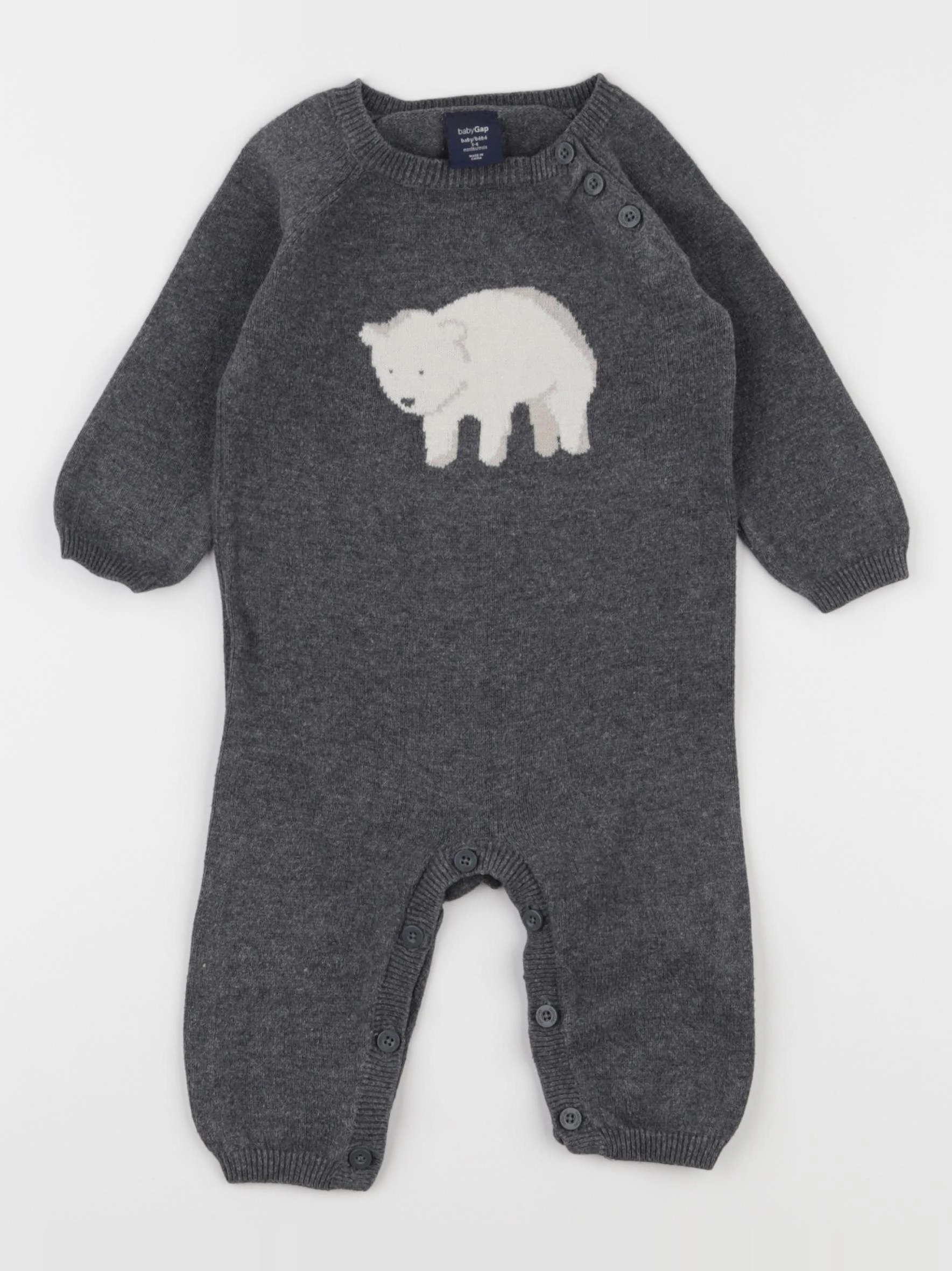 GAP - combinaison gris - 3/6 mois