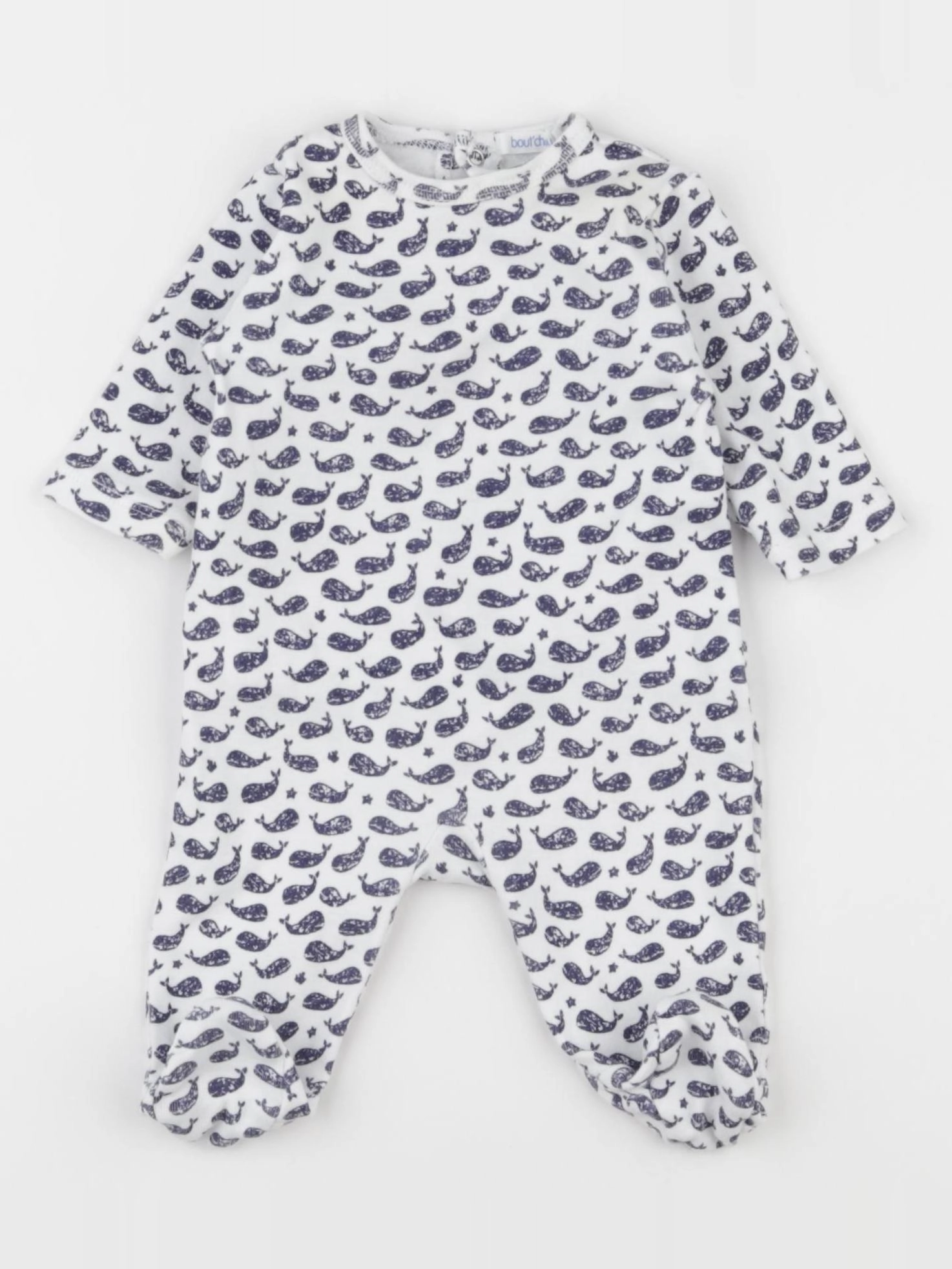 Boutchou - pyjama coton bleu - 1 mois