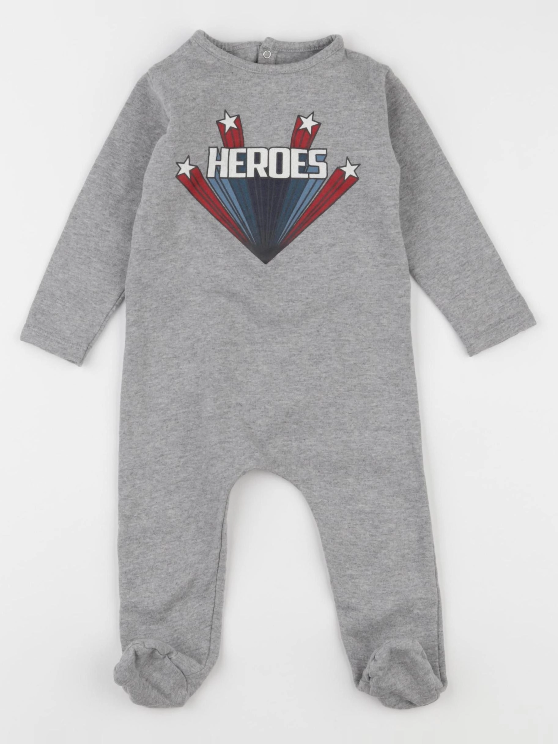 Louis Louise - pyjama coton gris - 9 mois