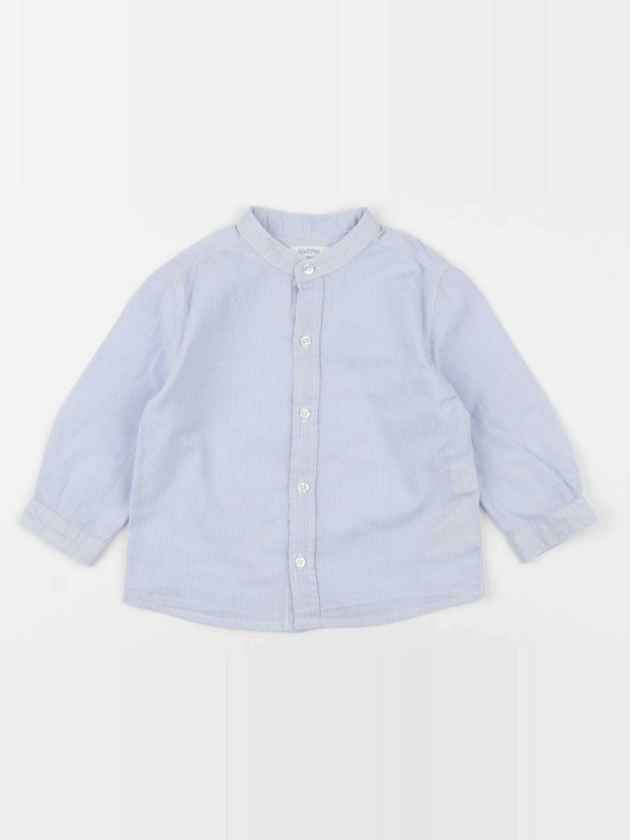 Boutchou - chemise bleu, blanc - 12 mois