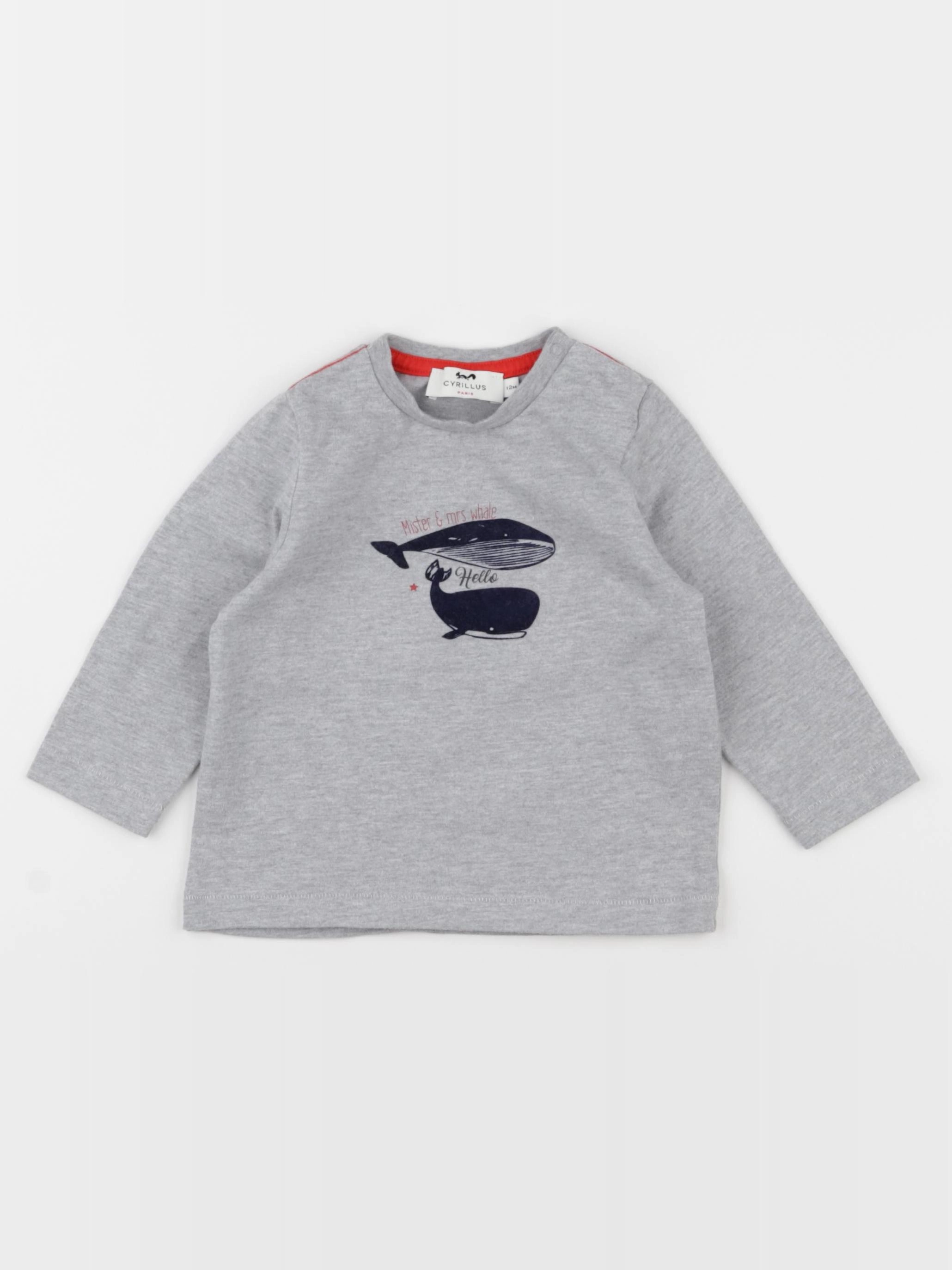 Cyrillus - tee-shirt gris - 12 mois