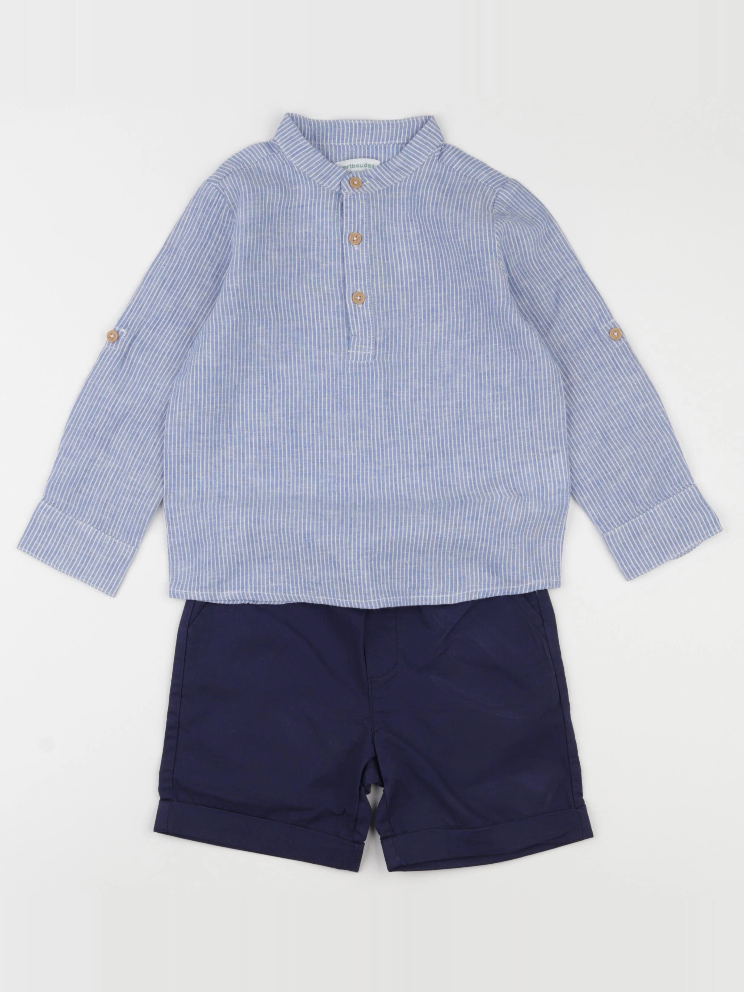 Vertbaudet - ensemble bleu - 4 ans