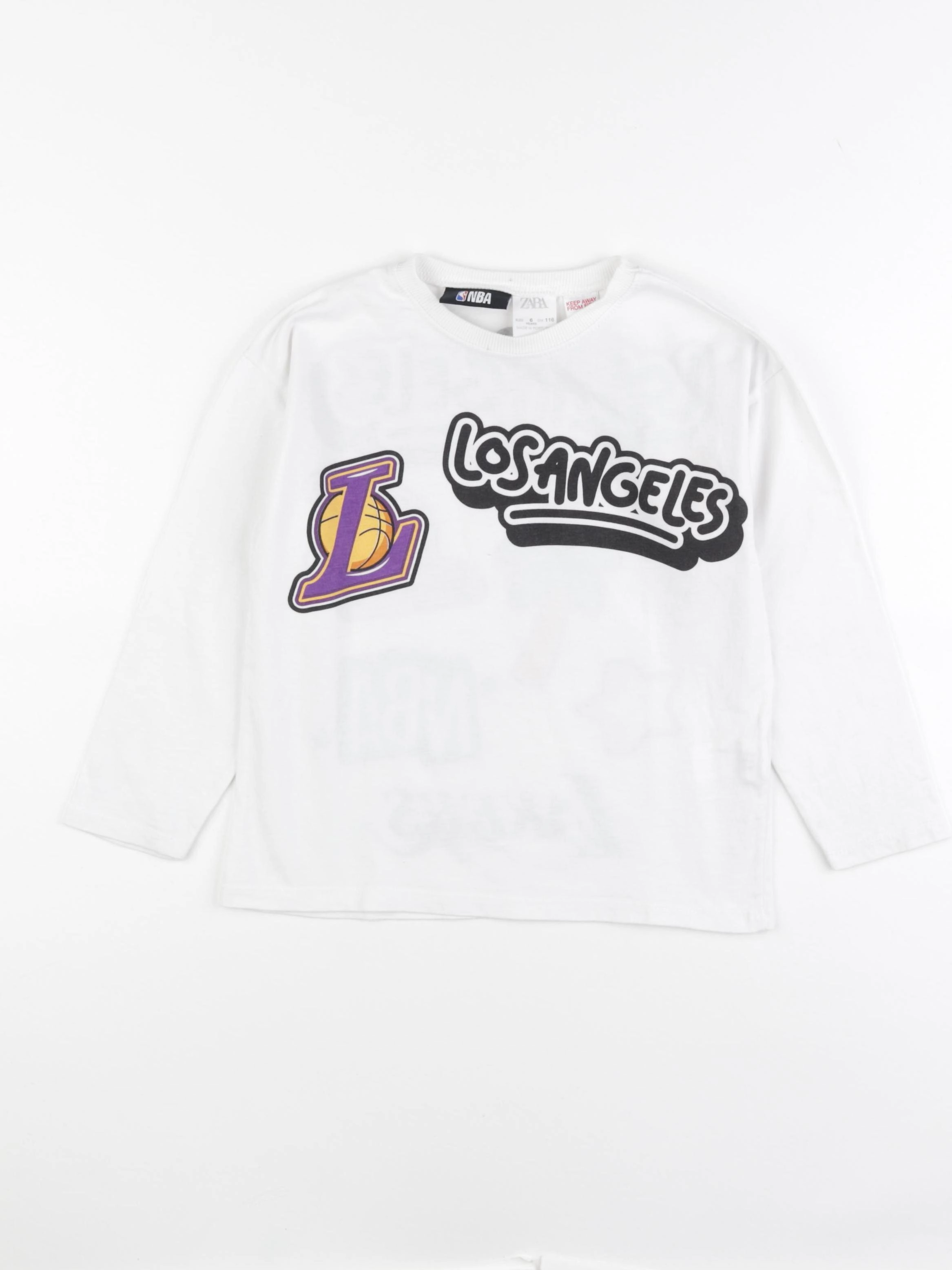 Zara - tee-shirt imprimé au dos blanc - 6 ans