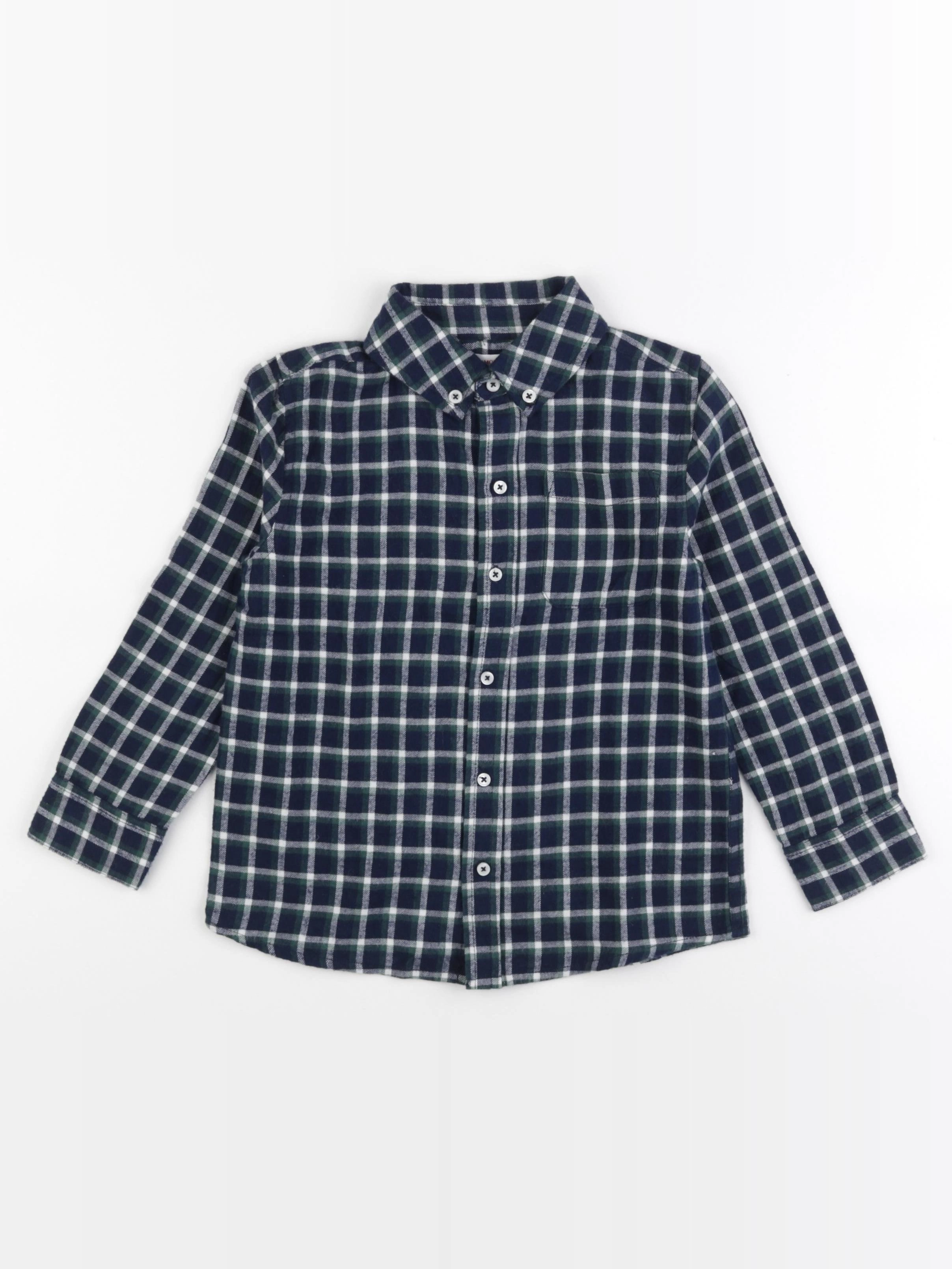 Monoprix - chemise bleu, vert - 5 ans