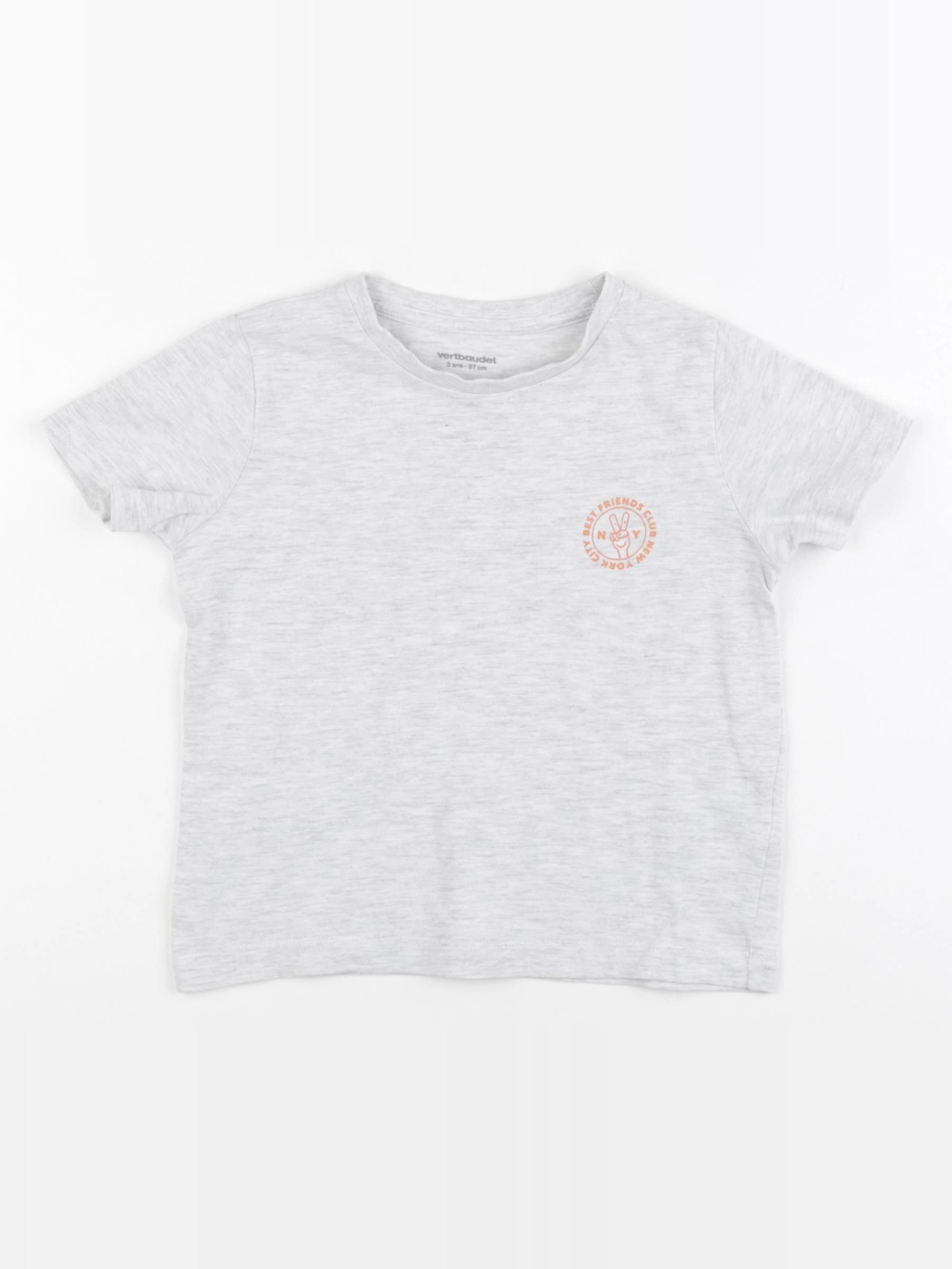 Vertbaudet - tee-shirt gris - 3 ans