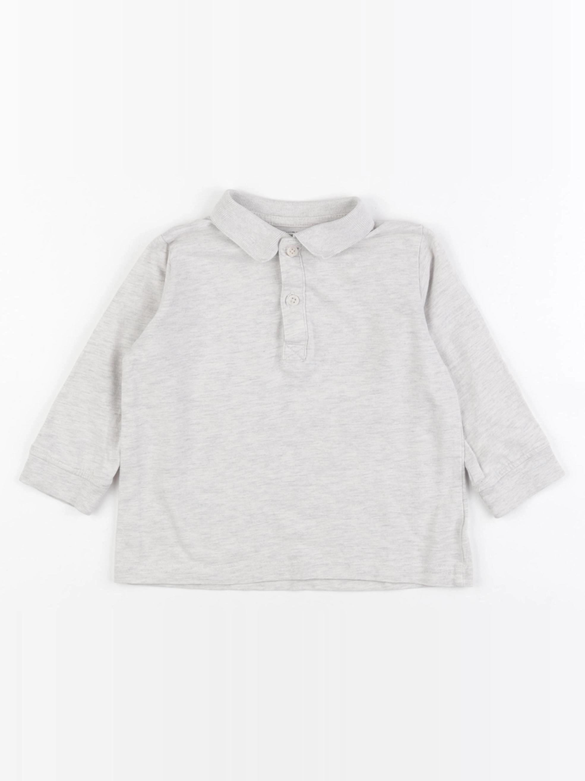 Vertbaudet - polo gris - 3 ans