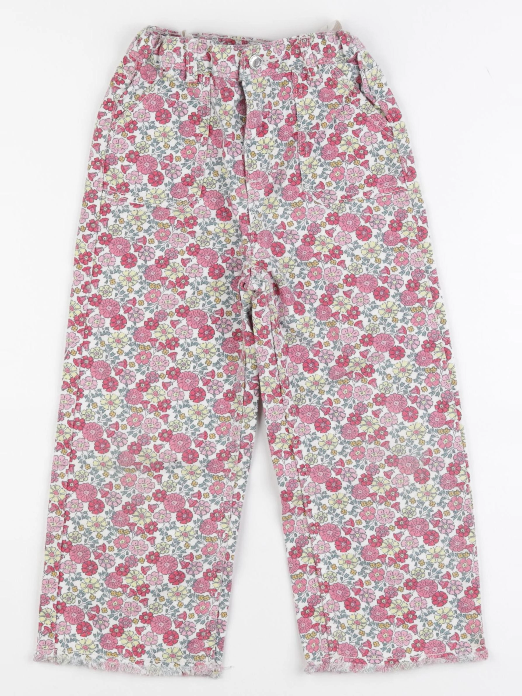 Vertbaudet - jean bleu, rose - 5 ans